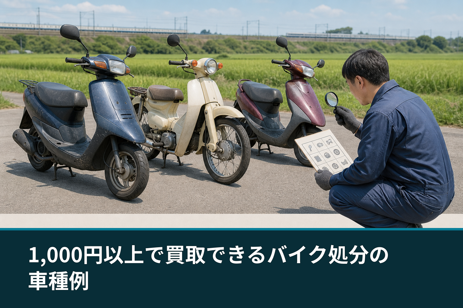 1,000円以上で買取できるバイク処分の車種例