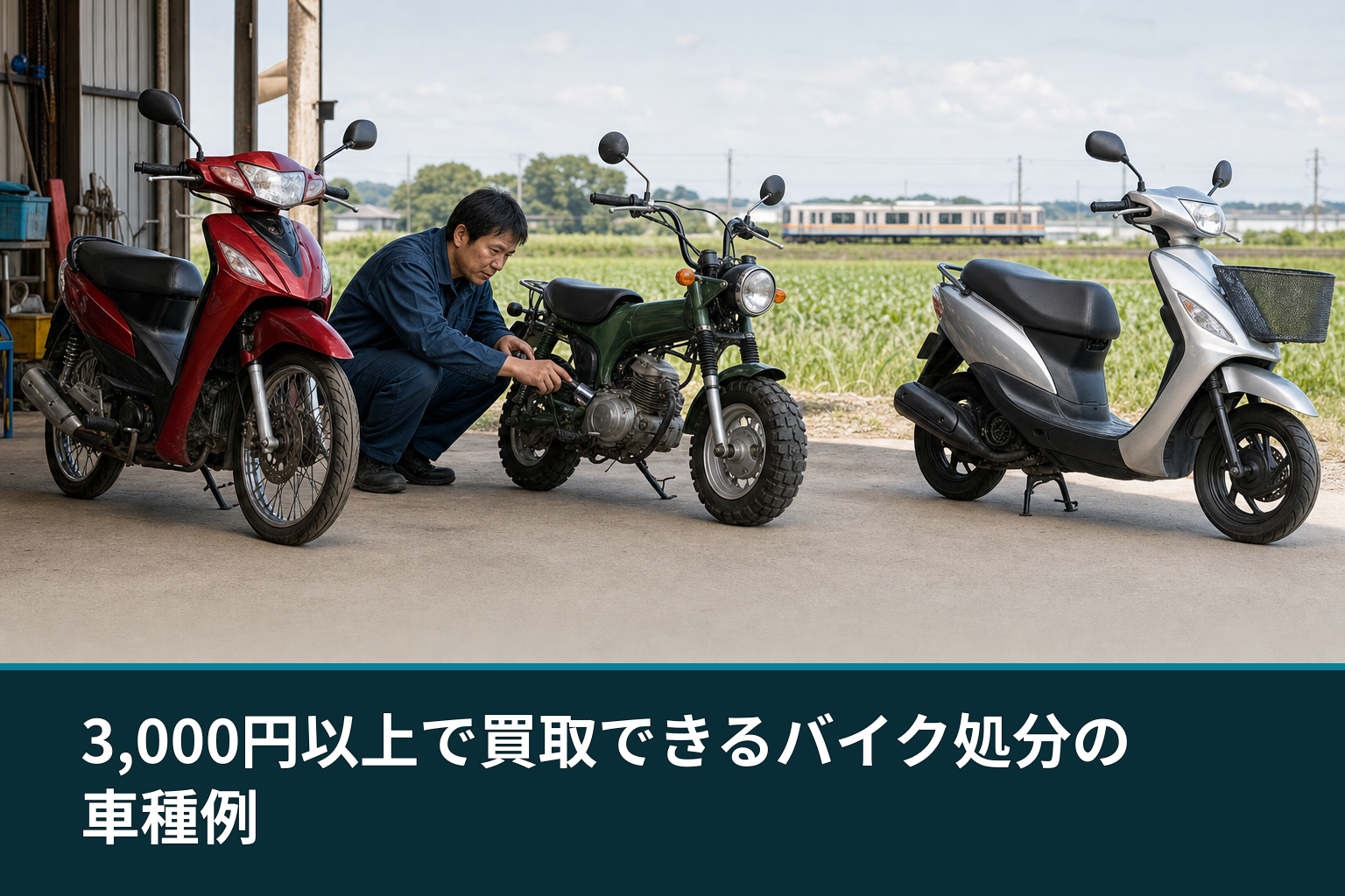 3,000円以上で買取できるバイク処分の車種例