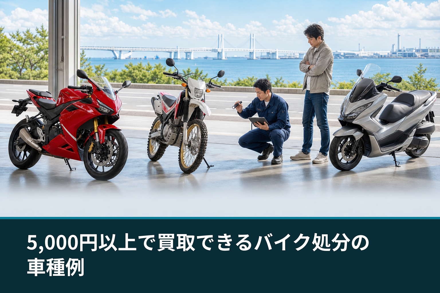 5,000円以上で買取できるバイク処分の車種例