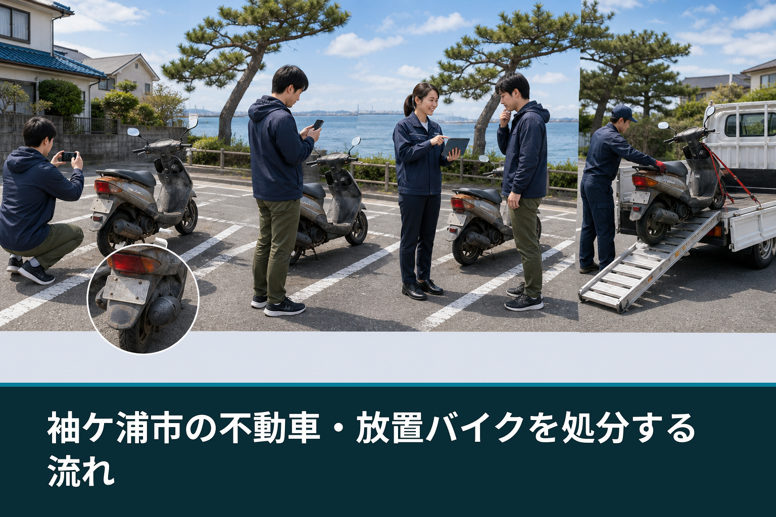 袖ケ浦市の不動車・放置バイクを処分する流れ