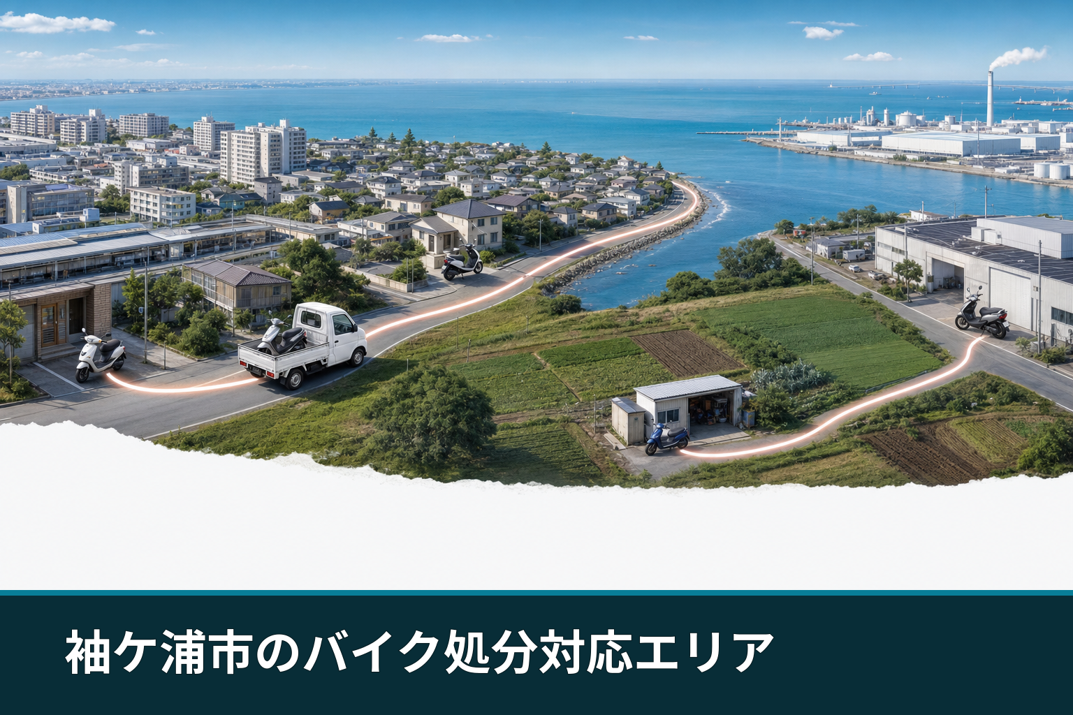 袖ケ浦市のバイク処分対応エリア