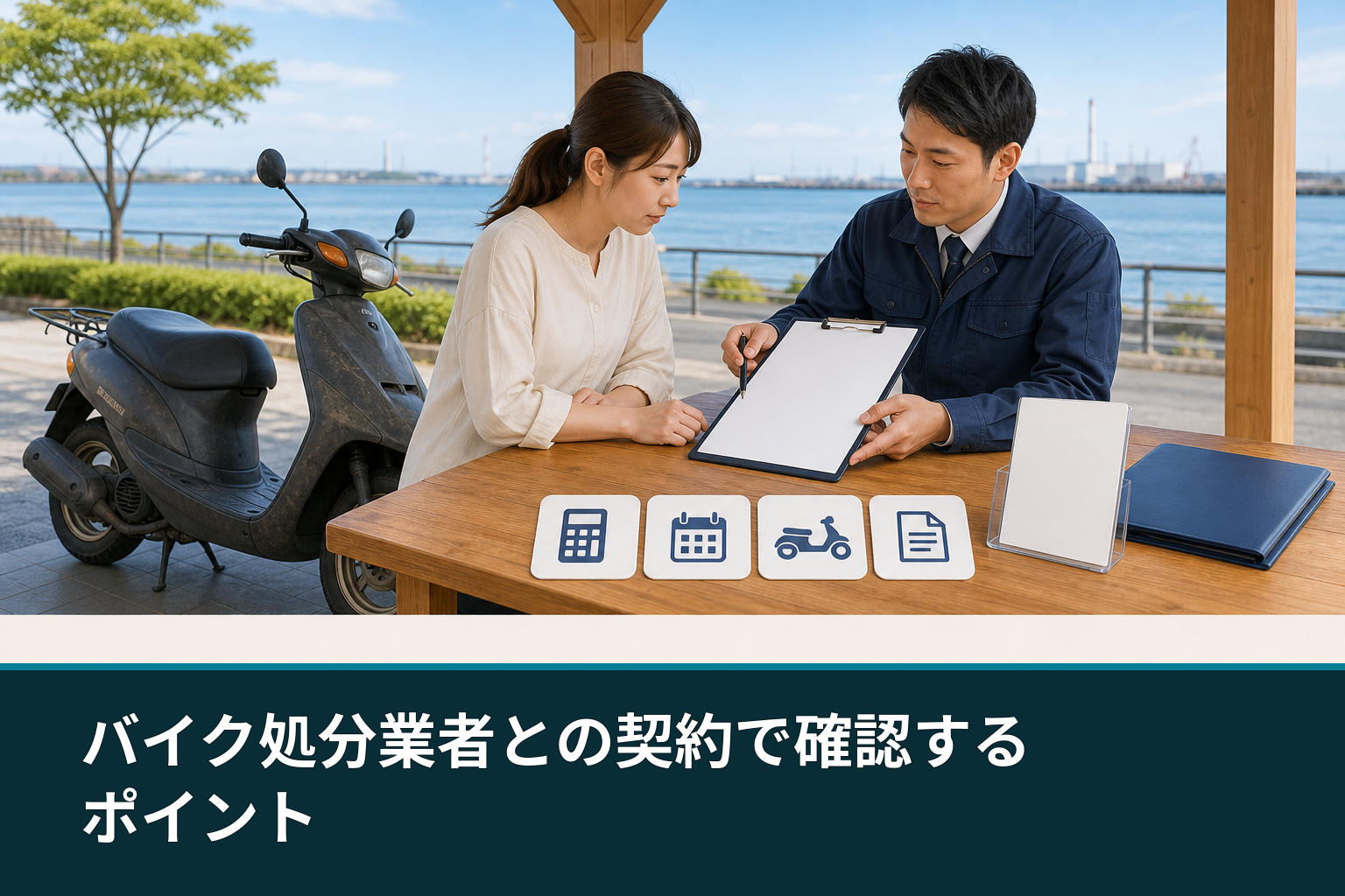 バイク処分業者との契約で確認するポイント