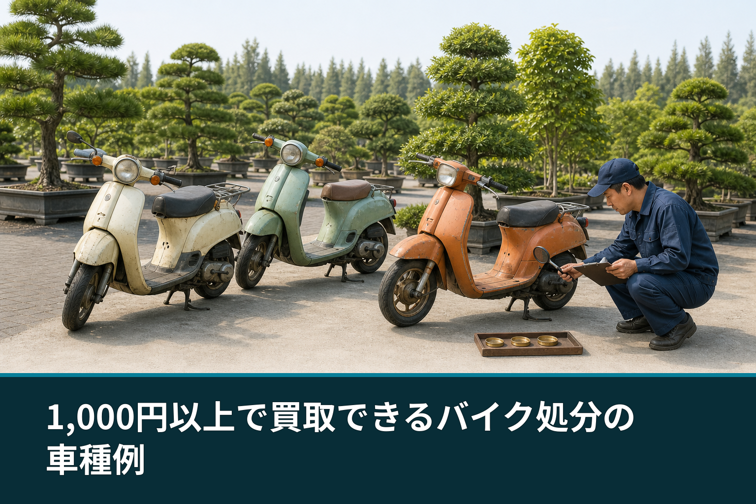 1,000円以上で買取できるバイク処分の車種例