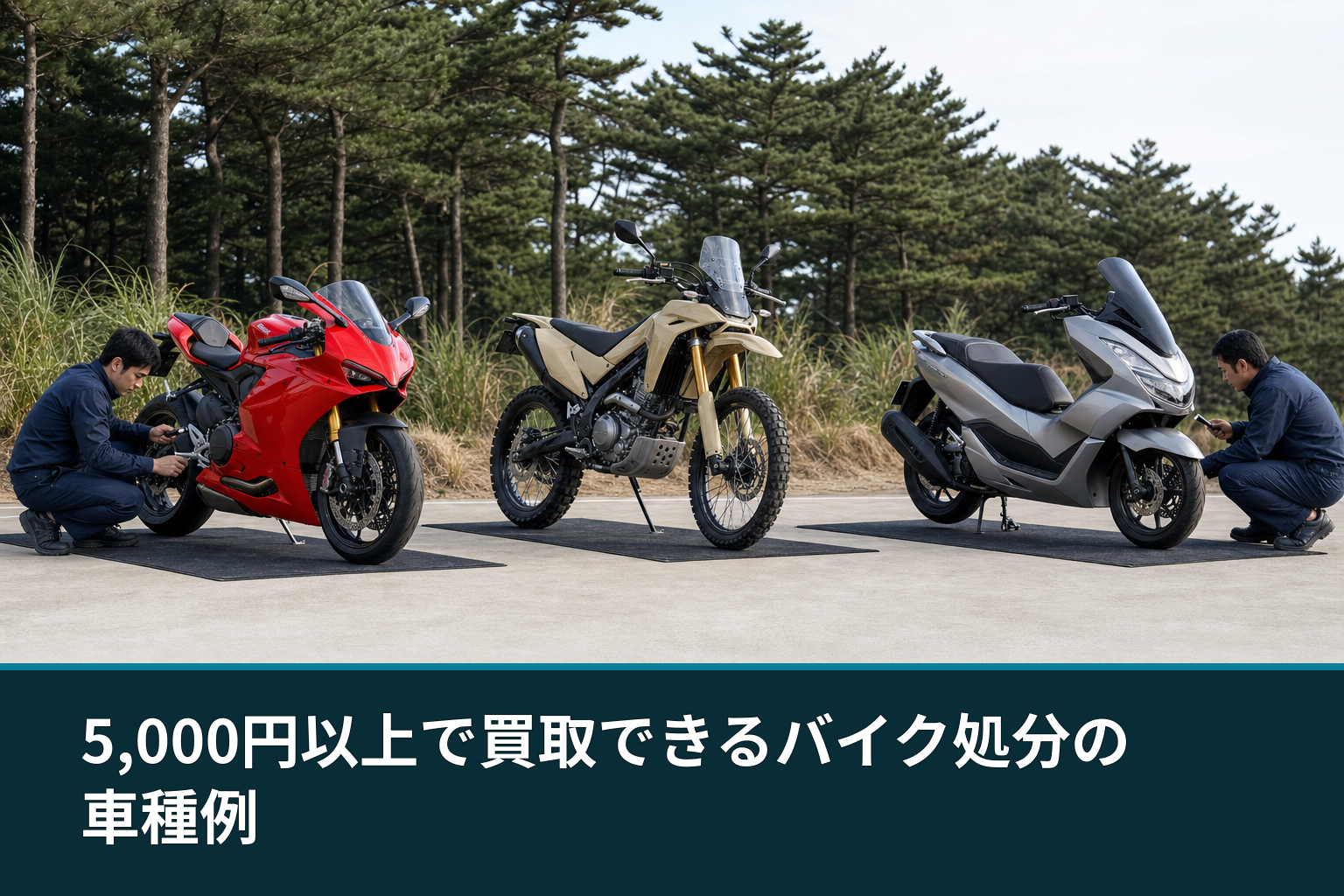5,000円以上で買取できるバイク処分の車種例