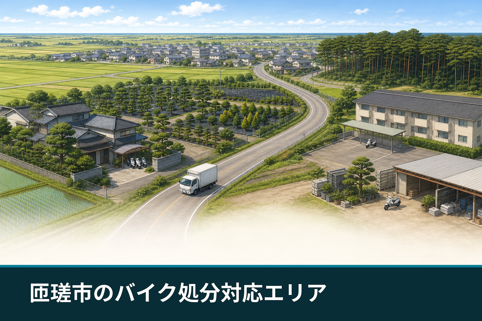 匝瑳市のバイク処分対応エリア