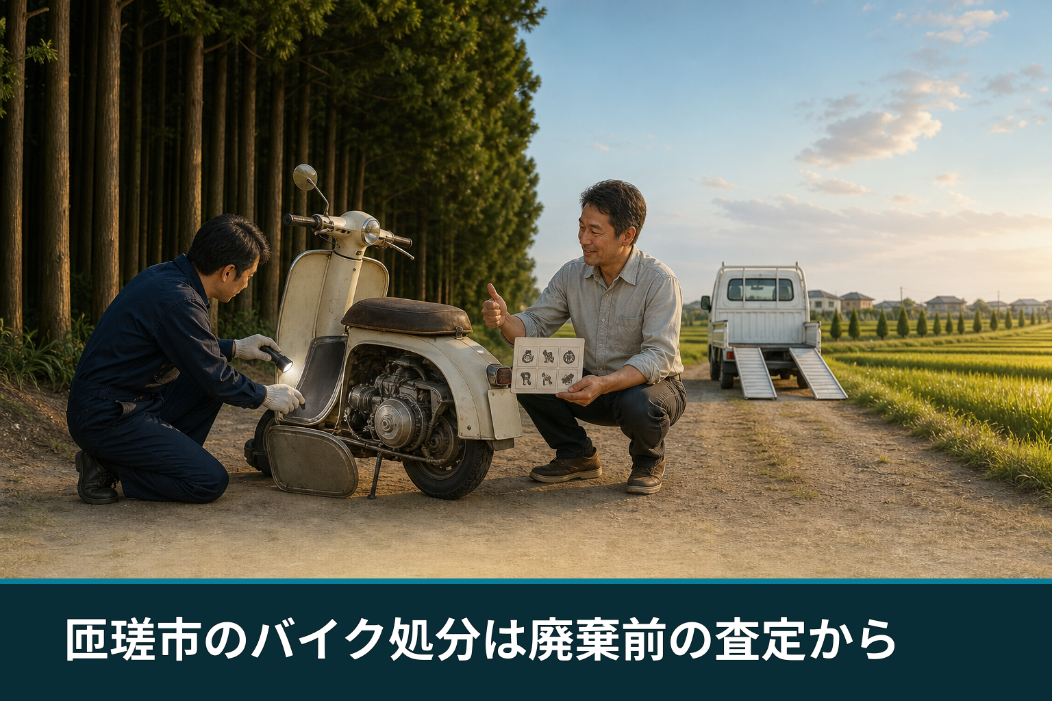 匝瑳市のバイク処分は廃棄前の査定から