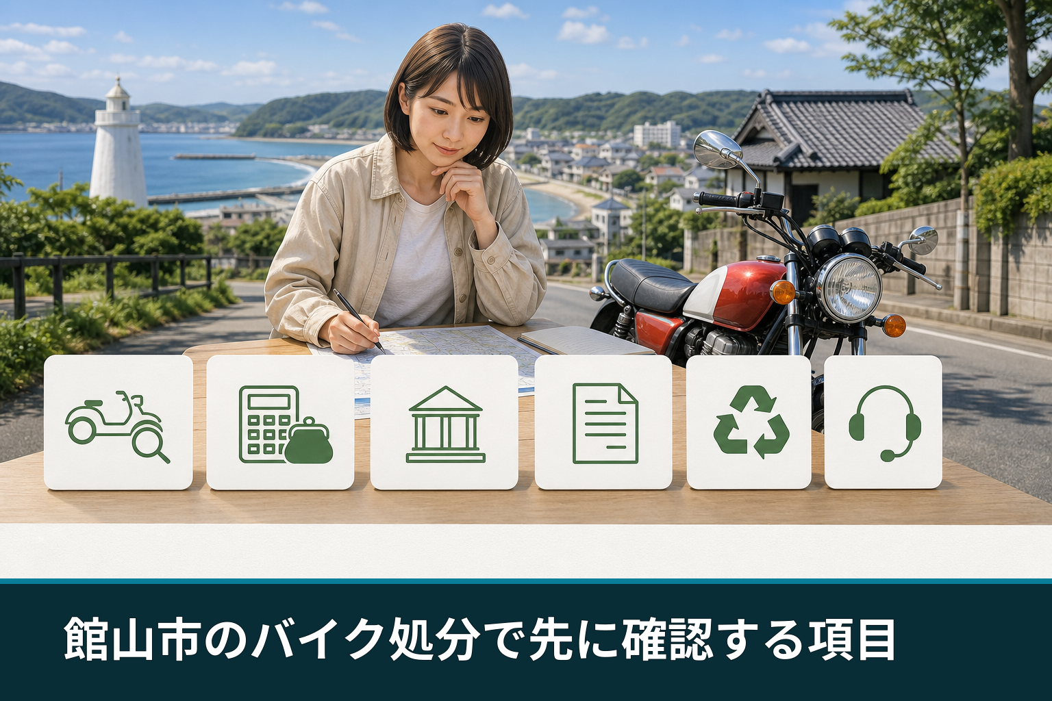 館山市のバイク処分で先に確認する項目