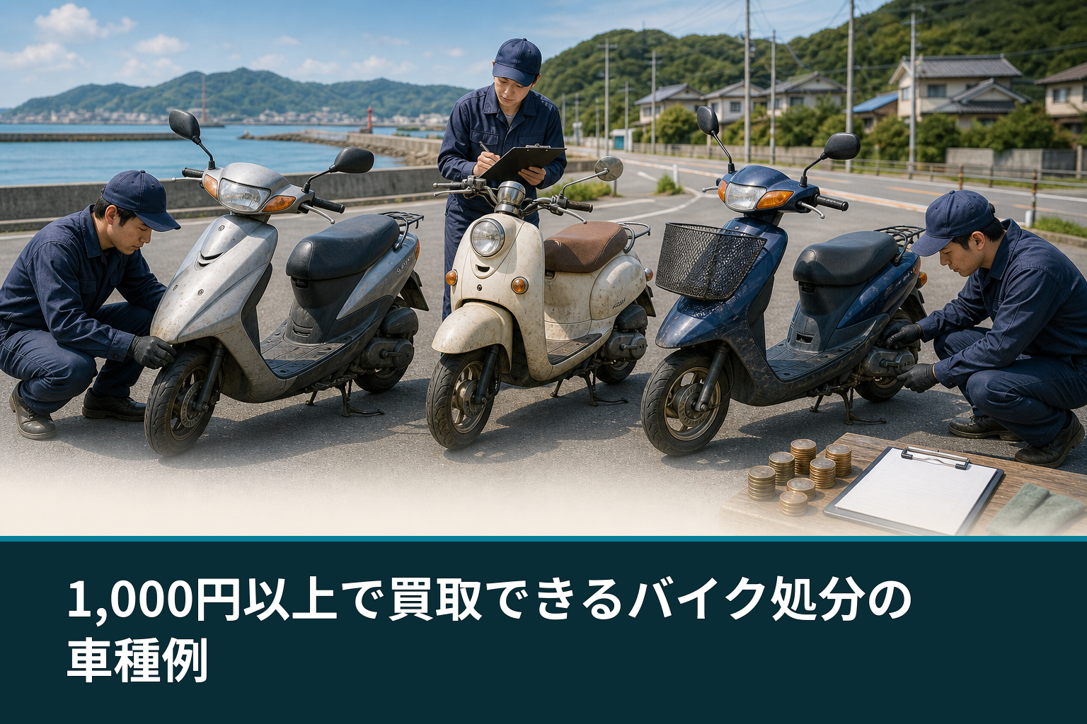 1,000円以上で買取できるバイク処分の車種例