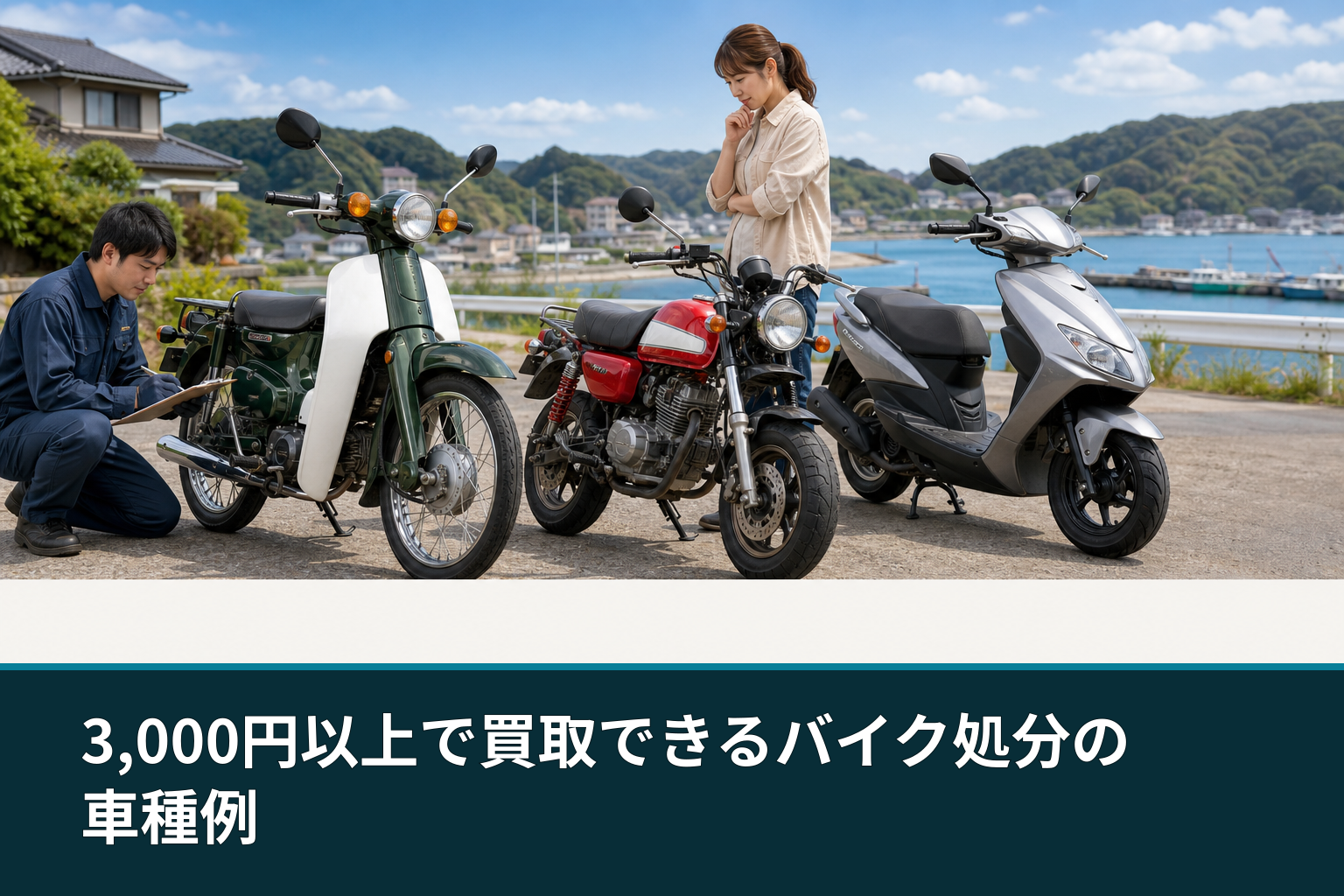 3,000円以上で買取できるバイク処分の車種例