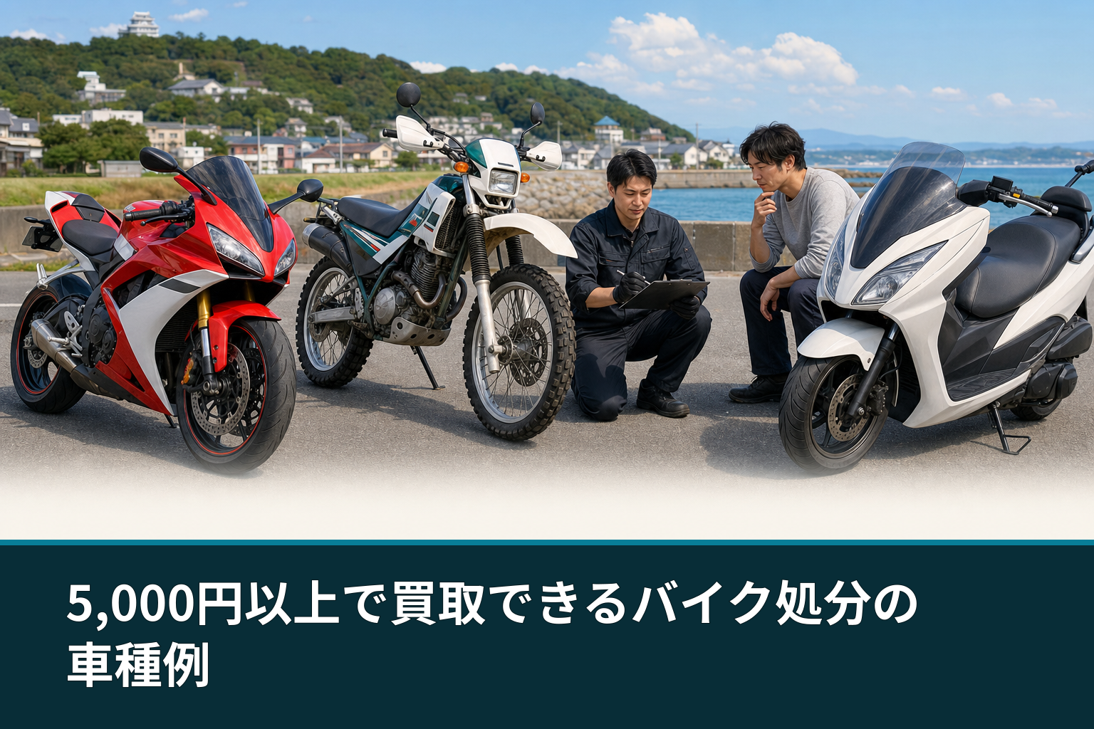 5,000円以上で買取できるバイク処分の車種例