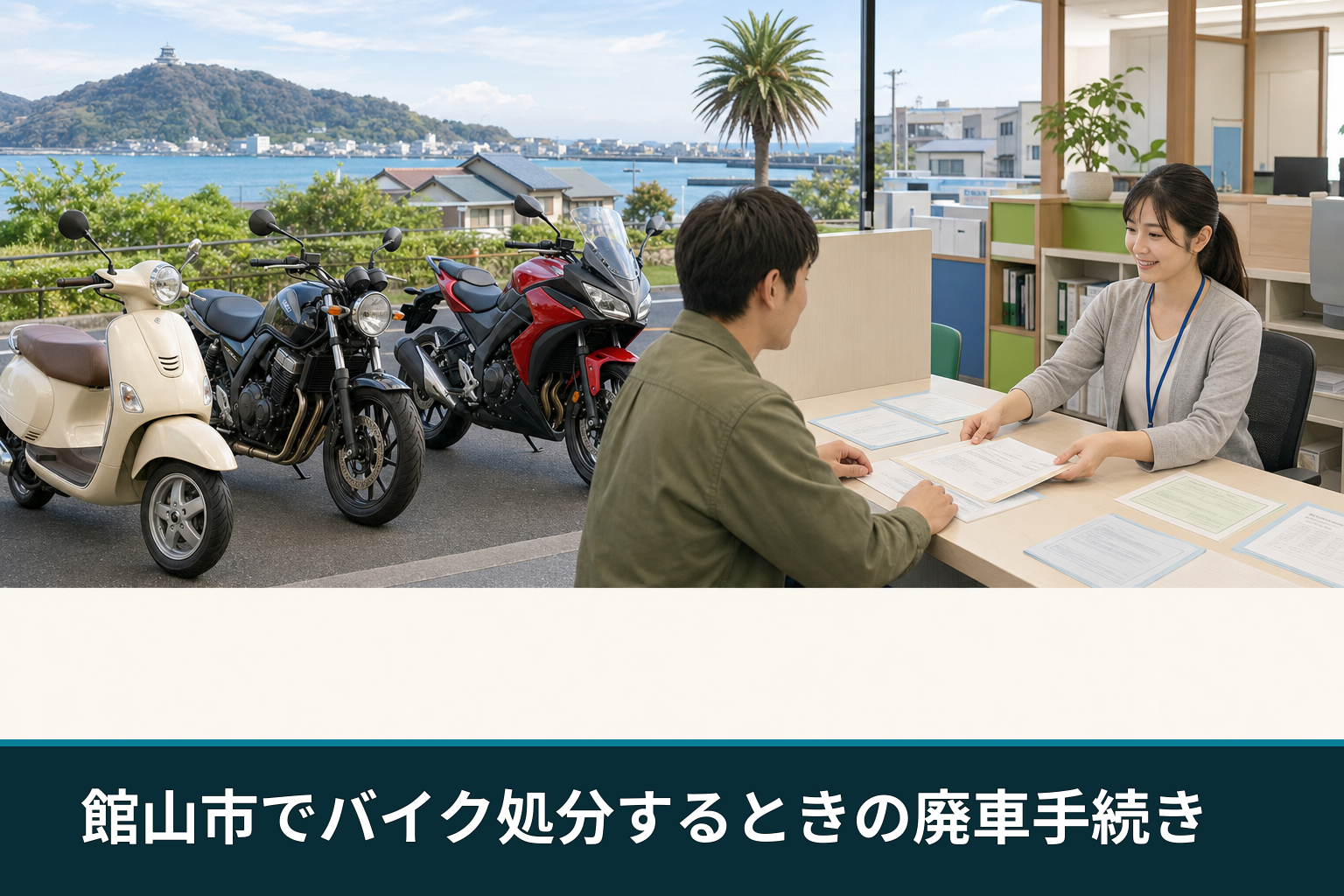 館山市でバイク処分するときの廃車手続き