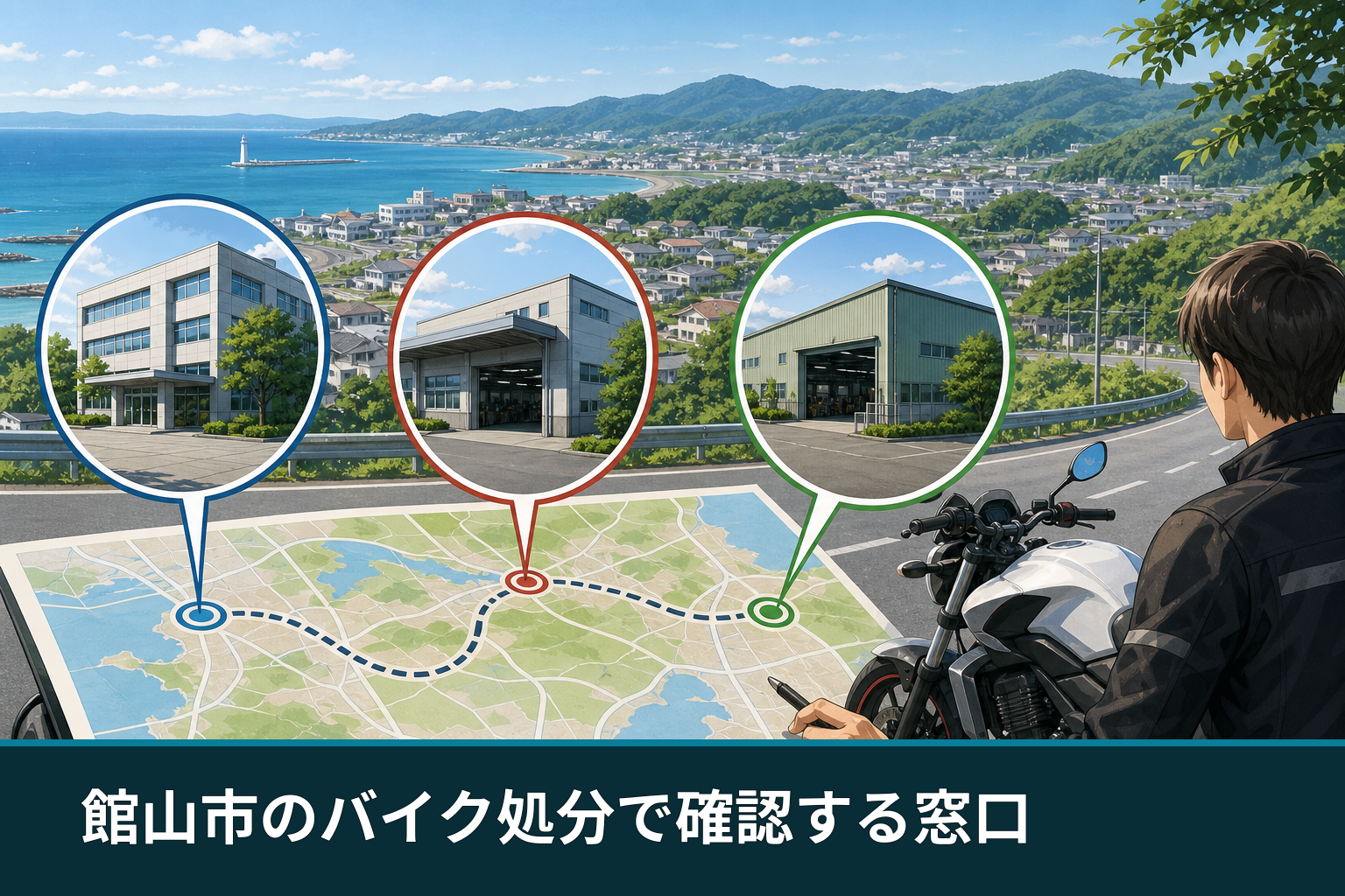 館山市のバイク処分で確認する窓口