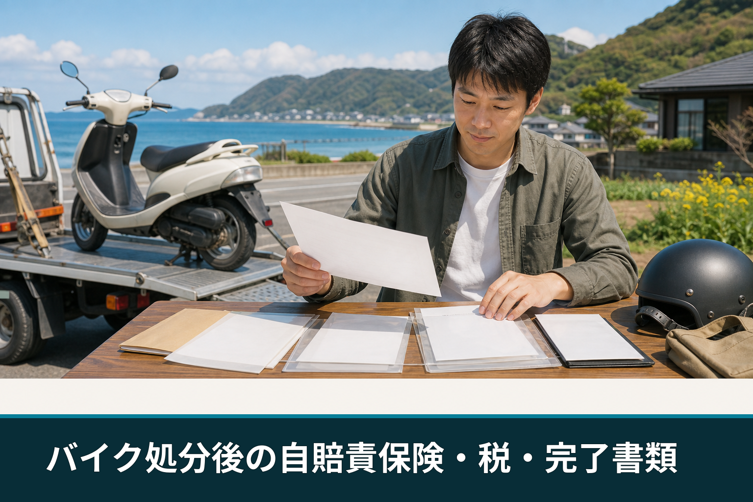 バイク処分後の自賠責保険・税・完了書類