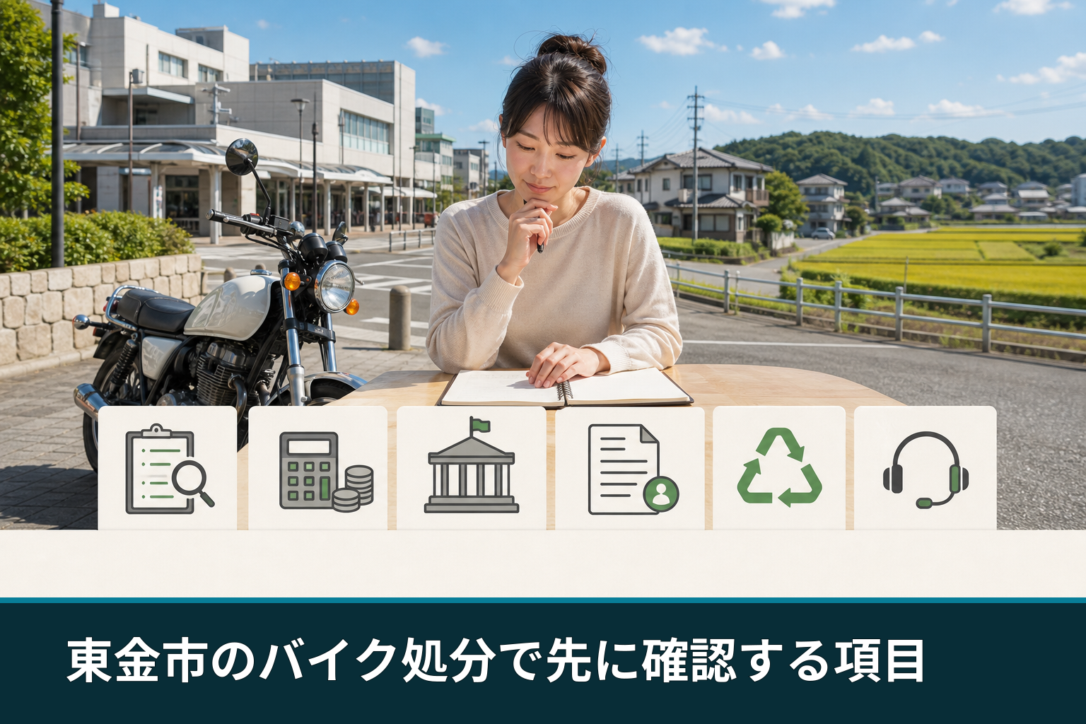 東金市のバイク処分で先に確認する項目