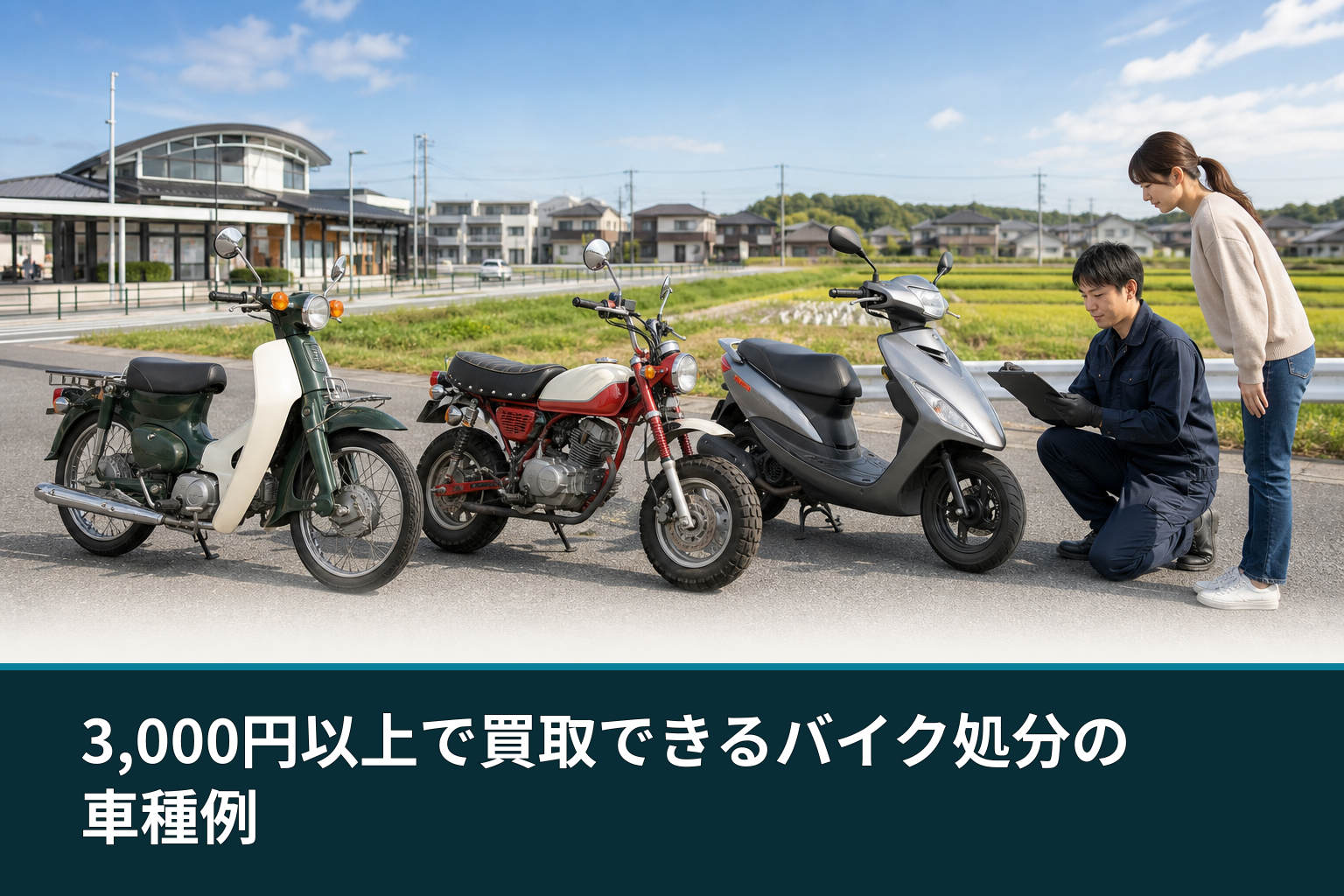 3,000円以上で買取できるバイク処分の車種例