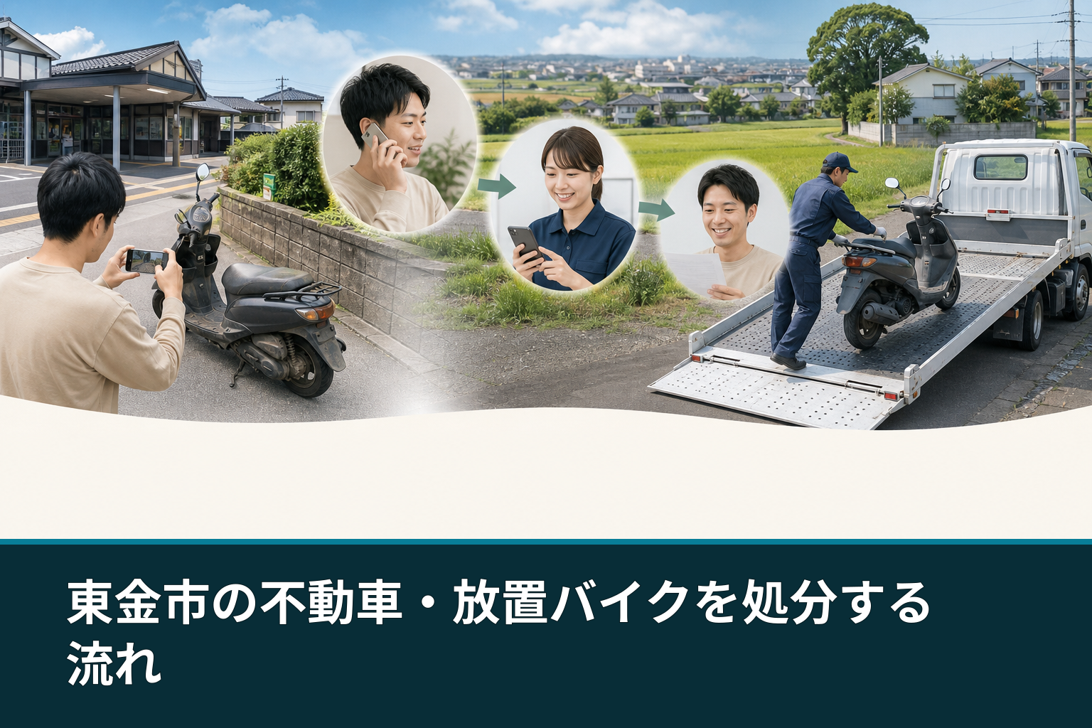 東金市の不動車・放置バイクを処分する流れ