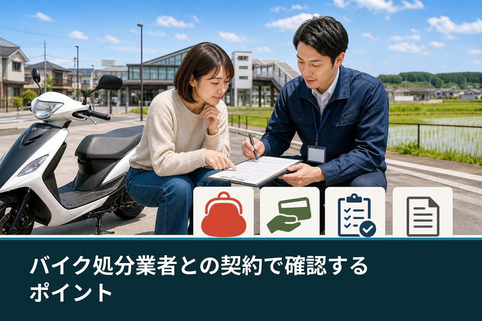 バイク処分業者との契約で確認するポイント