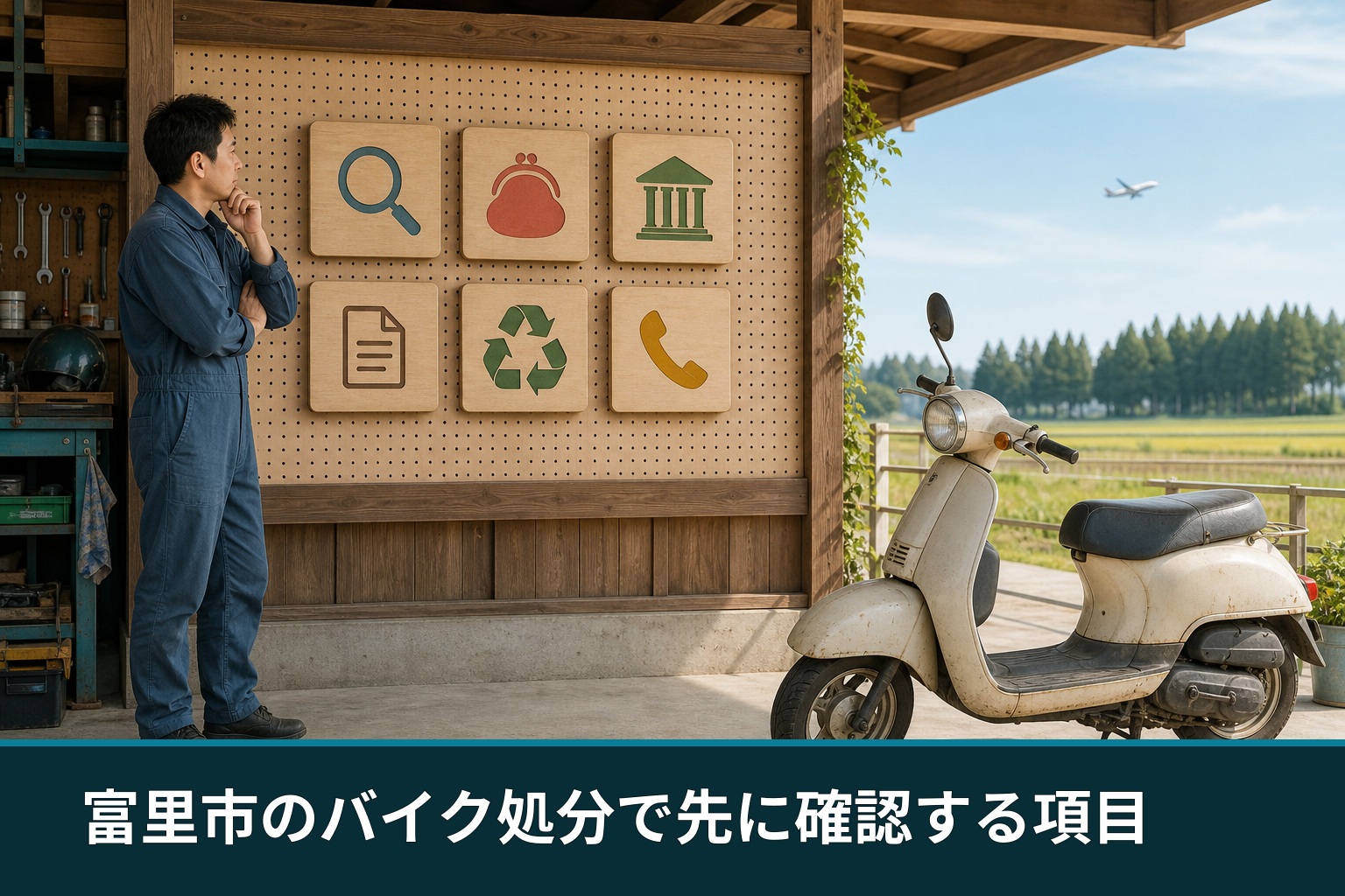 富里市のバイク処分で先に確認する項目