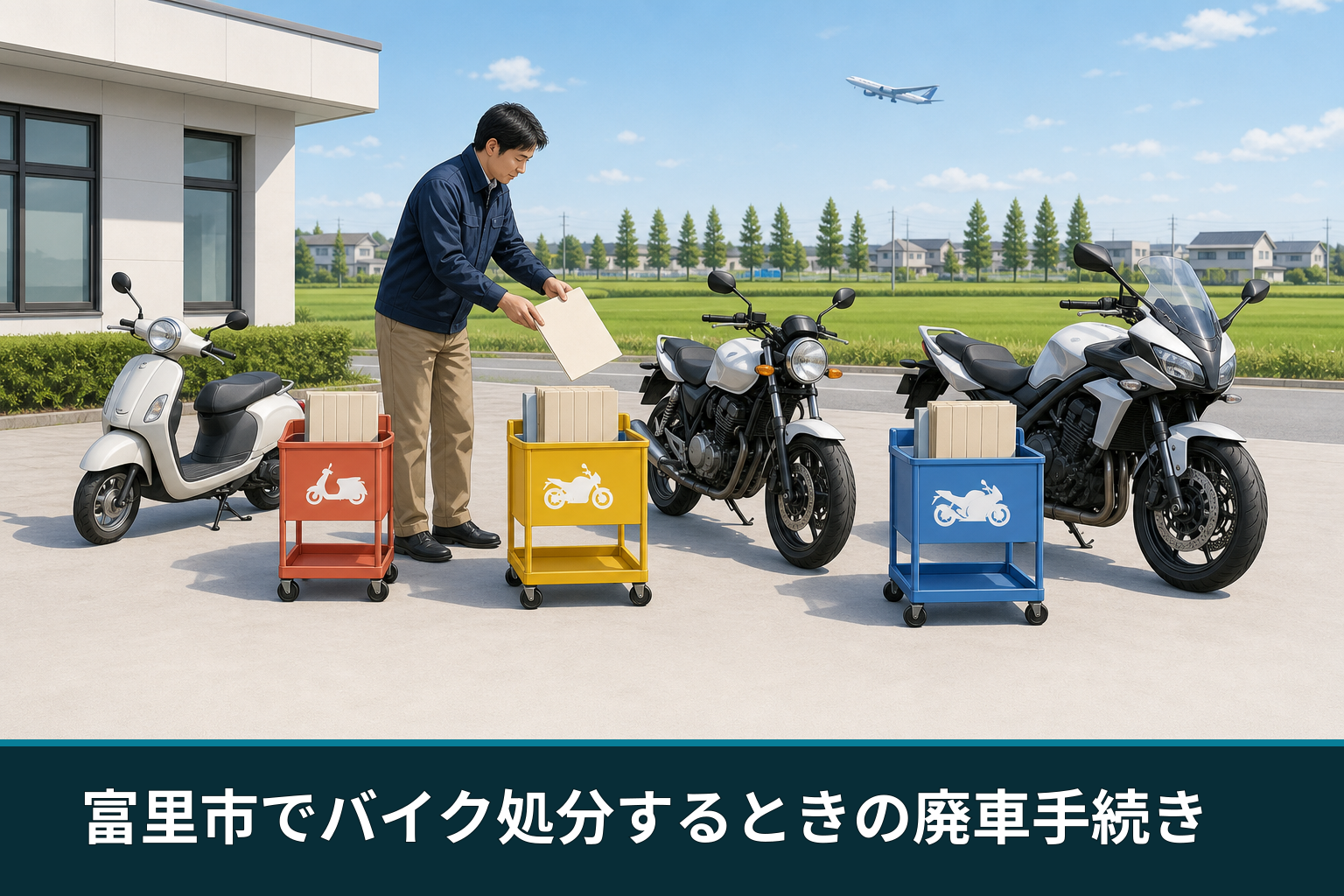 富里市でバイク処分するときの廃車手続き