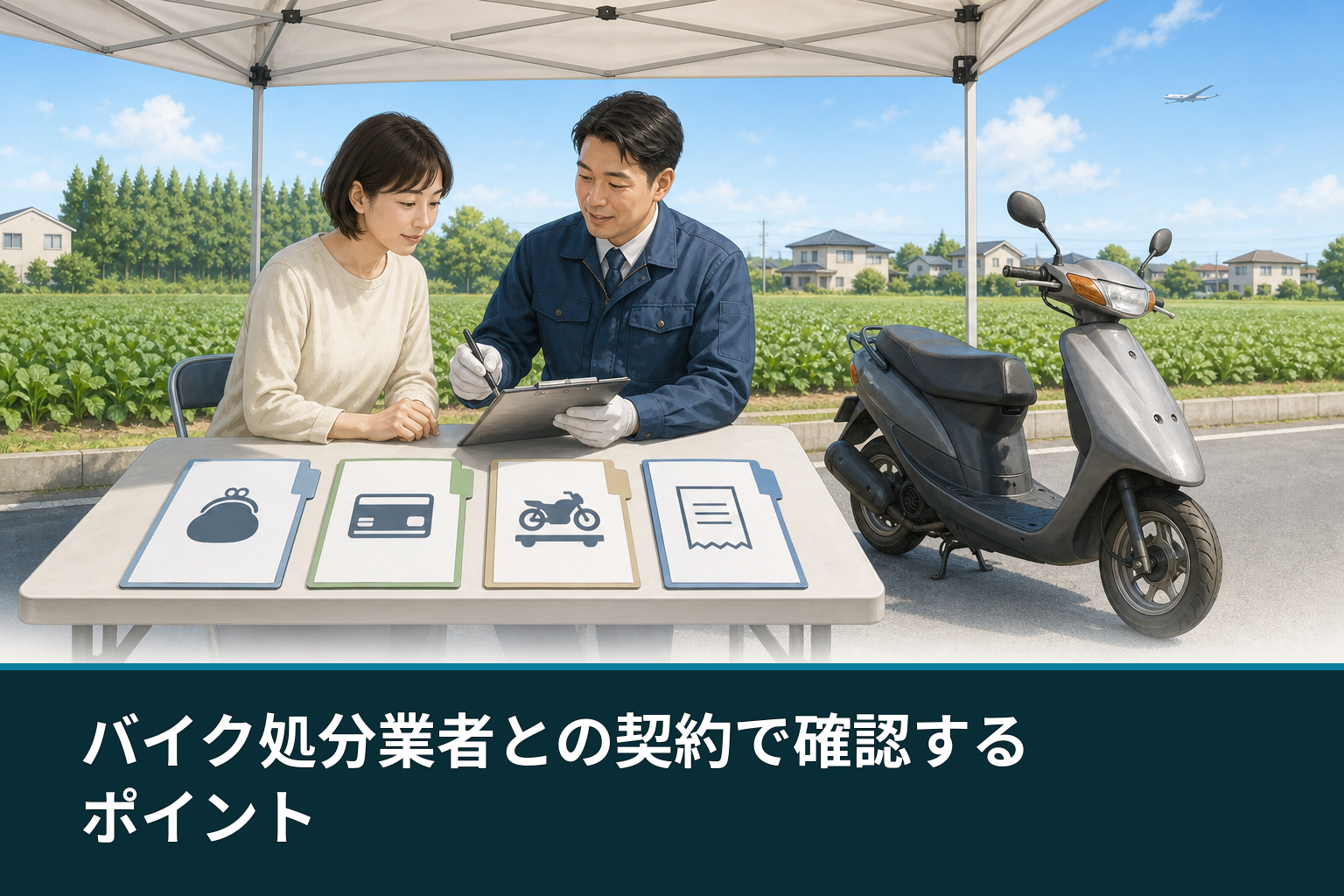 バイク処分業者との契約で確認するポイント