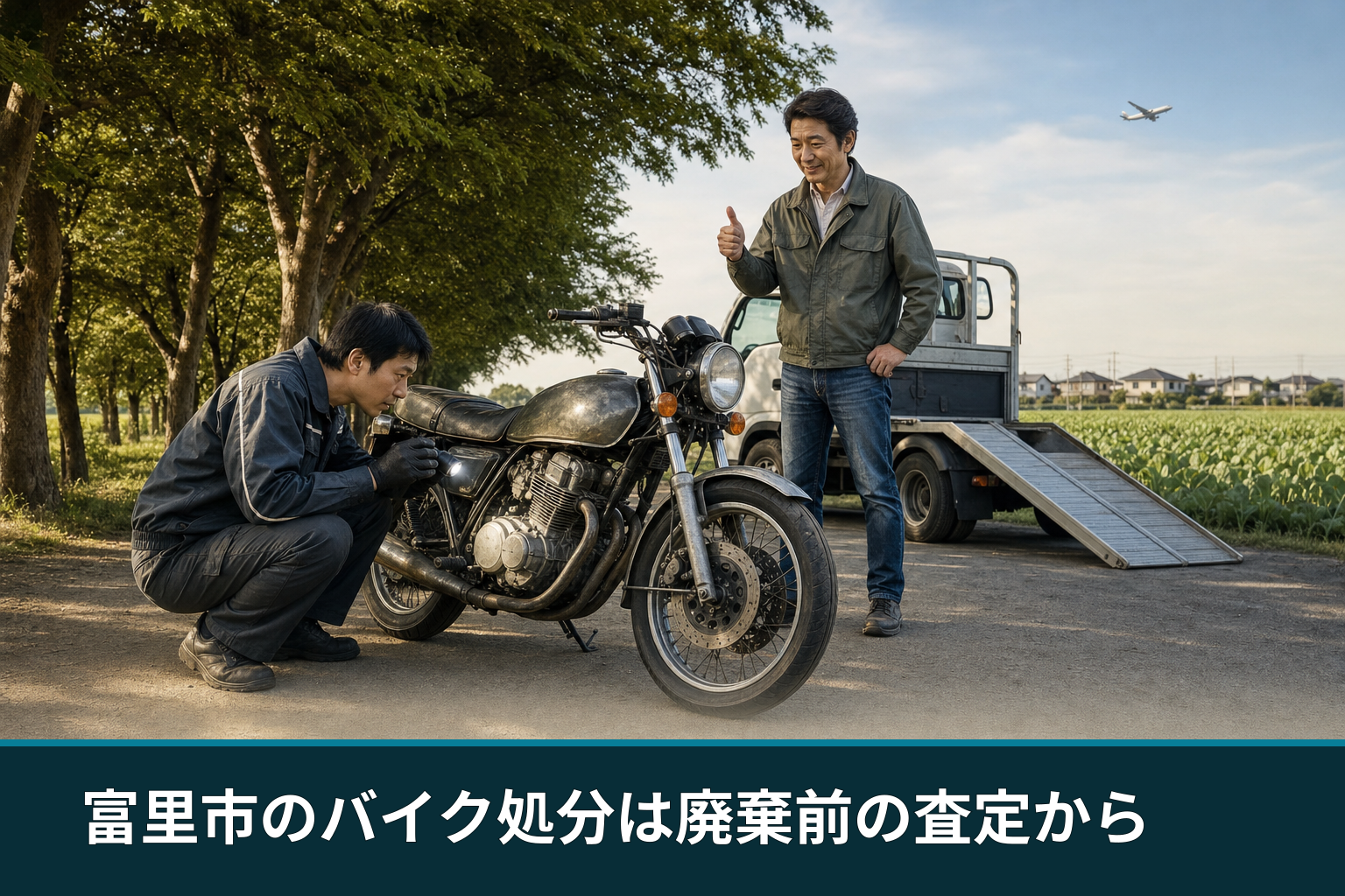 富里市のバイク処分は廃棄前の査定から