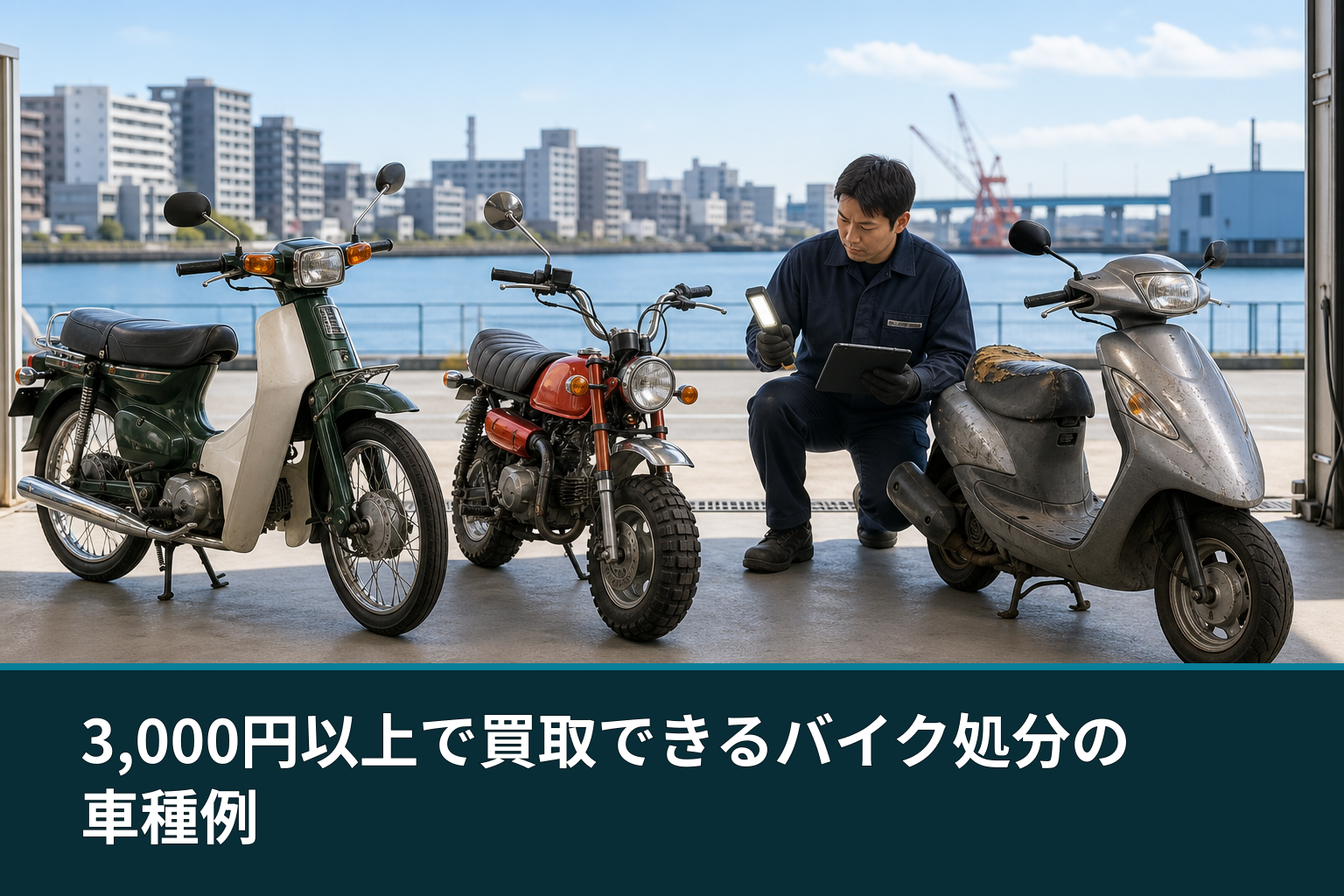 3,000円以上で買取できるバイク処分の車種例