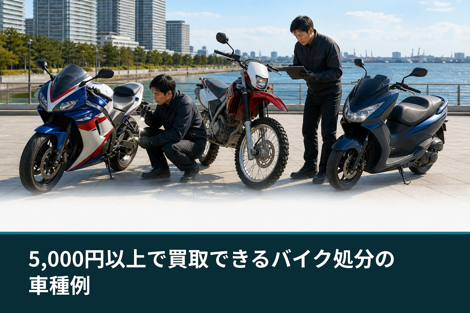 5,000円以上で買取できるバイク処分の車種例