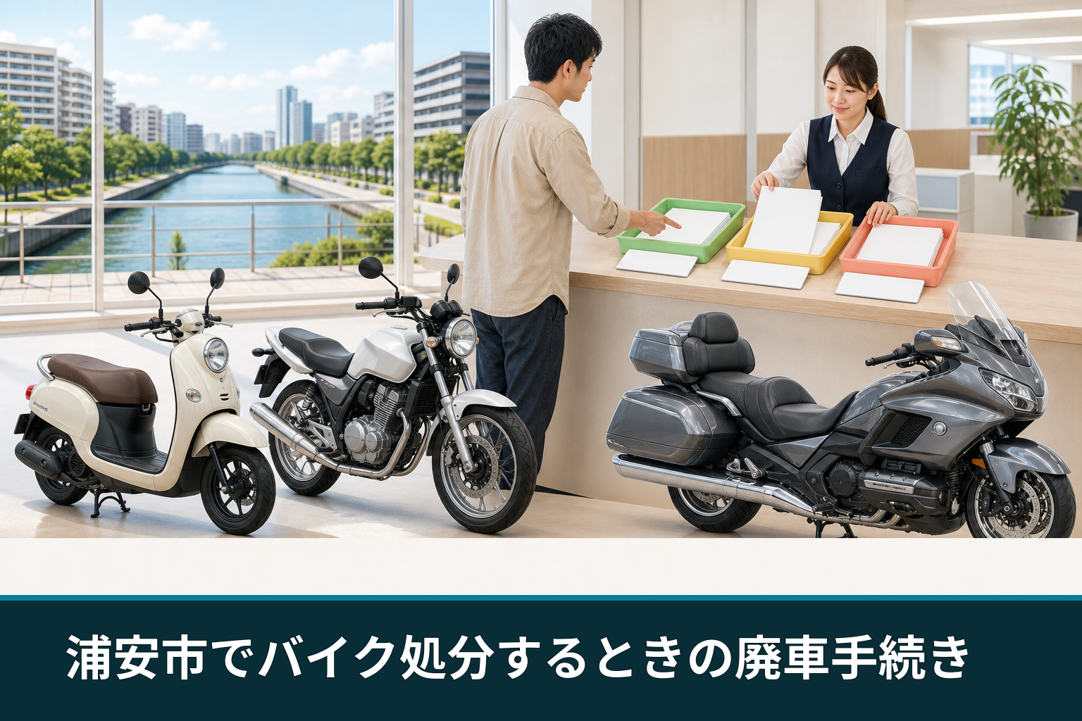 浦安市でバイク処分するときの廃車手続き