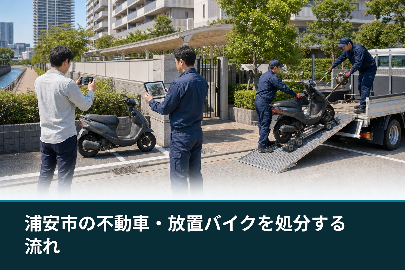 浦安市の不動車・放置バイクを処分する流れ