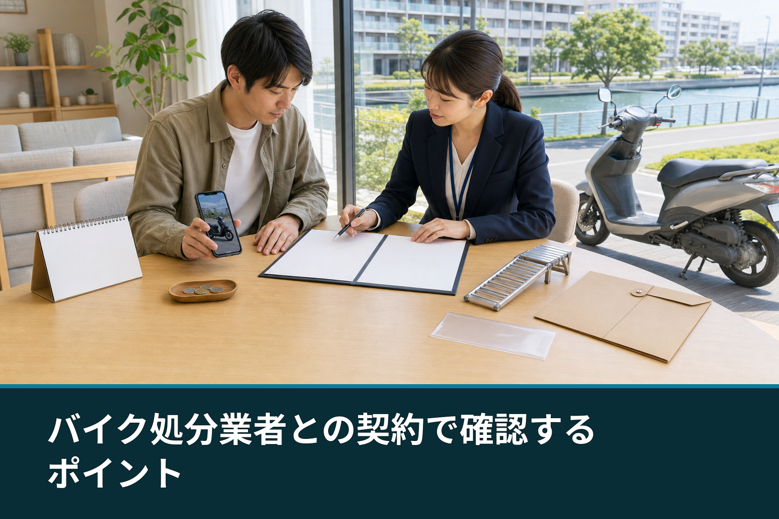 バイク処分業者との契約で確認するポイント