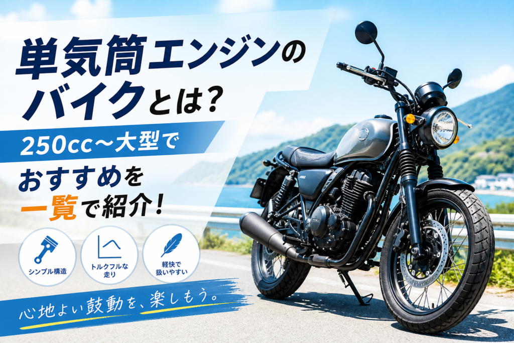 単気筒エンジンのバイクとは？250cc～大型でおすすめを一覧で紹介！