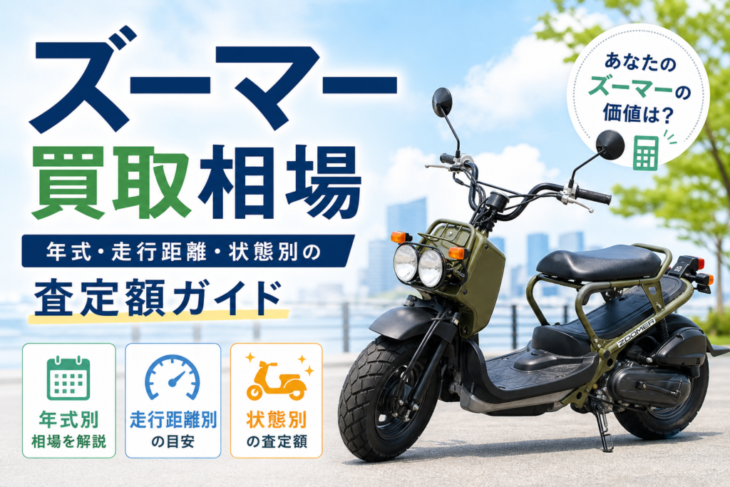 ズーマー 買取相場|年式・走行距離・状態別の査定額ガイド
