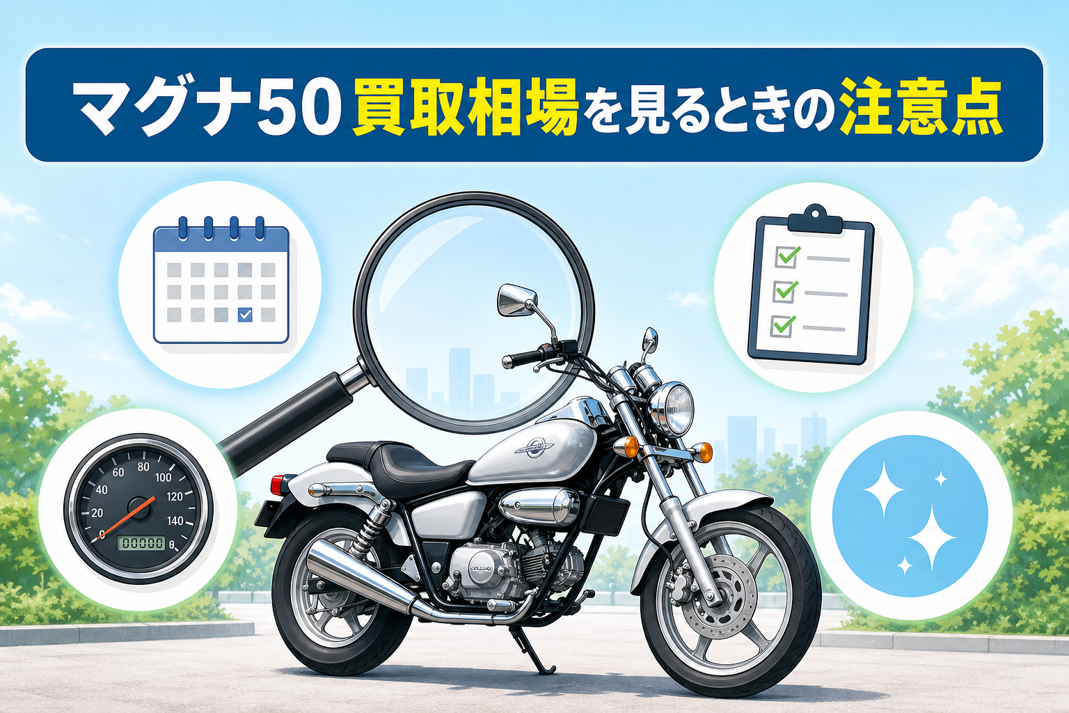 マグナ50買取相場を見るときの注意点