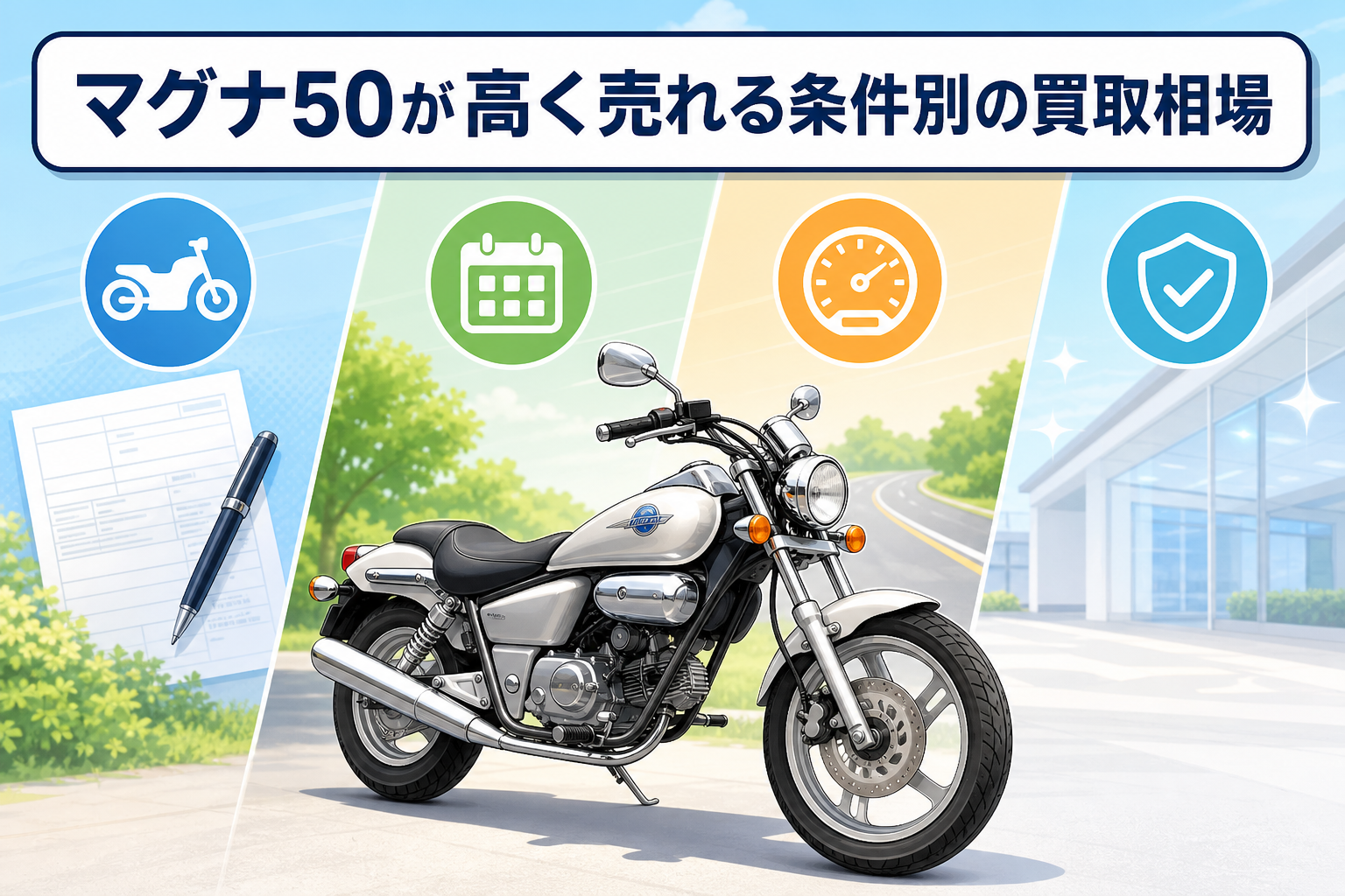 マグナ50が高く売れる条件別の買取相場