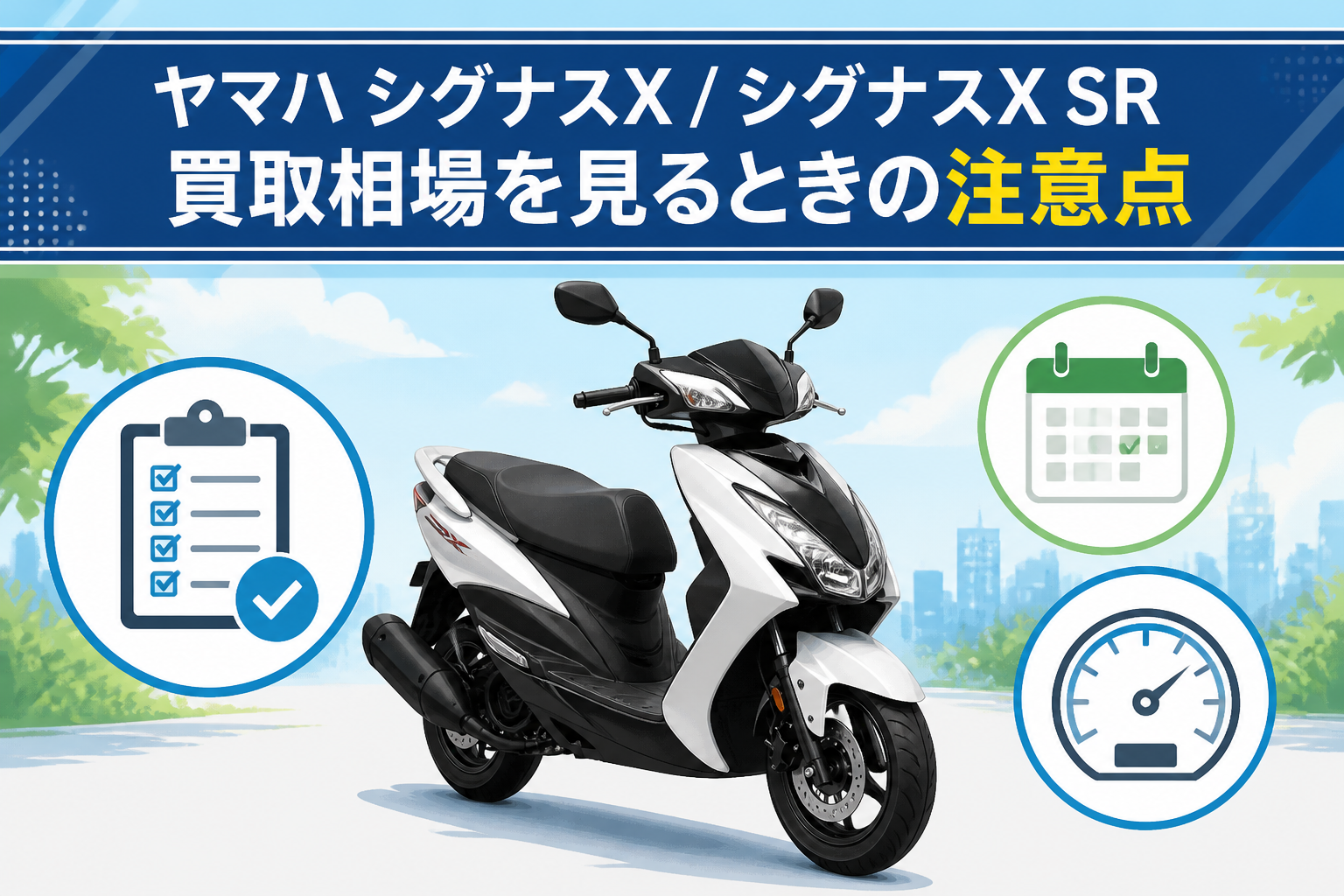 ヤマハ シグナスX / シグナスX SR買取相場を見るときの注意点