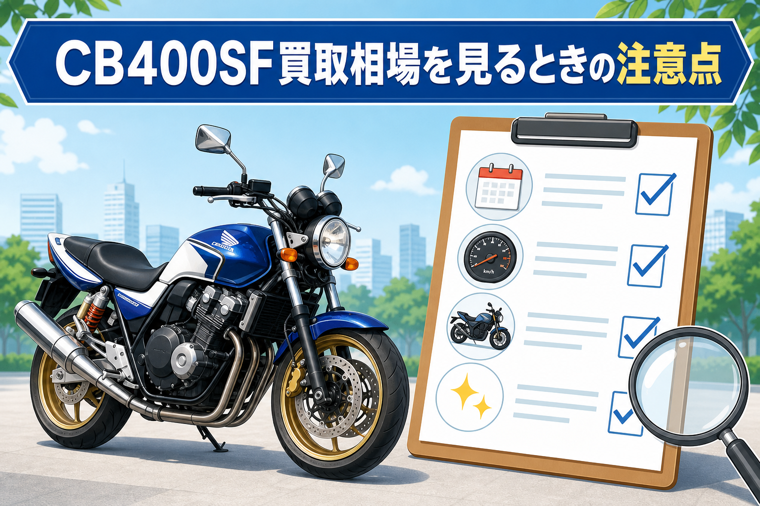 CB400SF買取相場を見るときの注意点