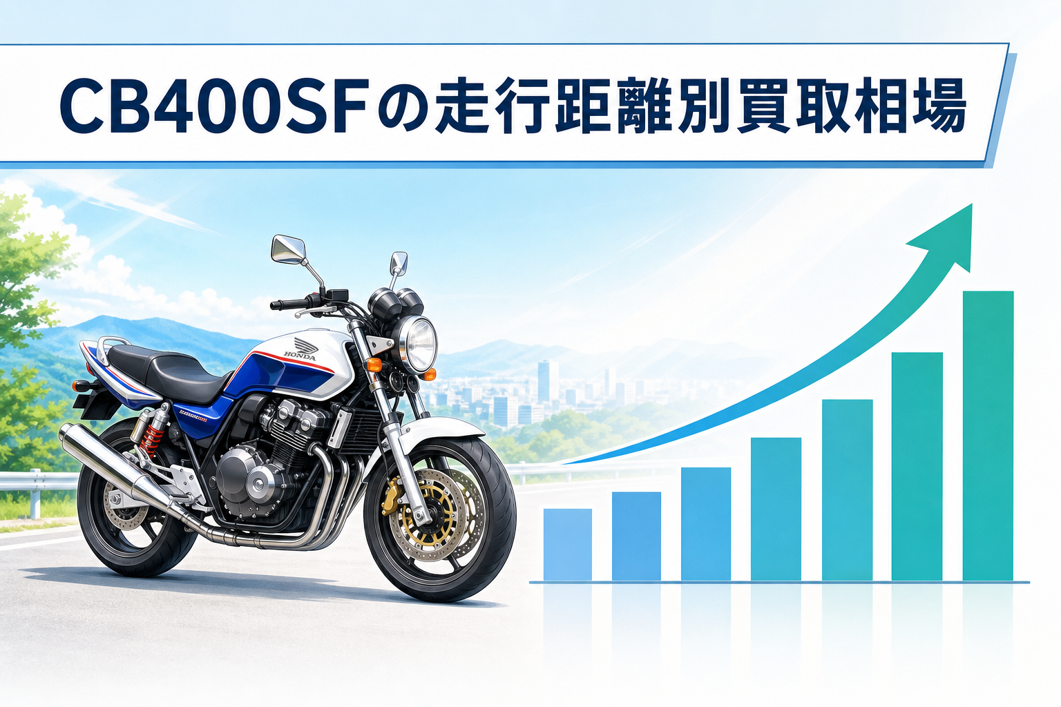 CB400SFの走行距離別買取相場