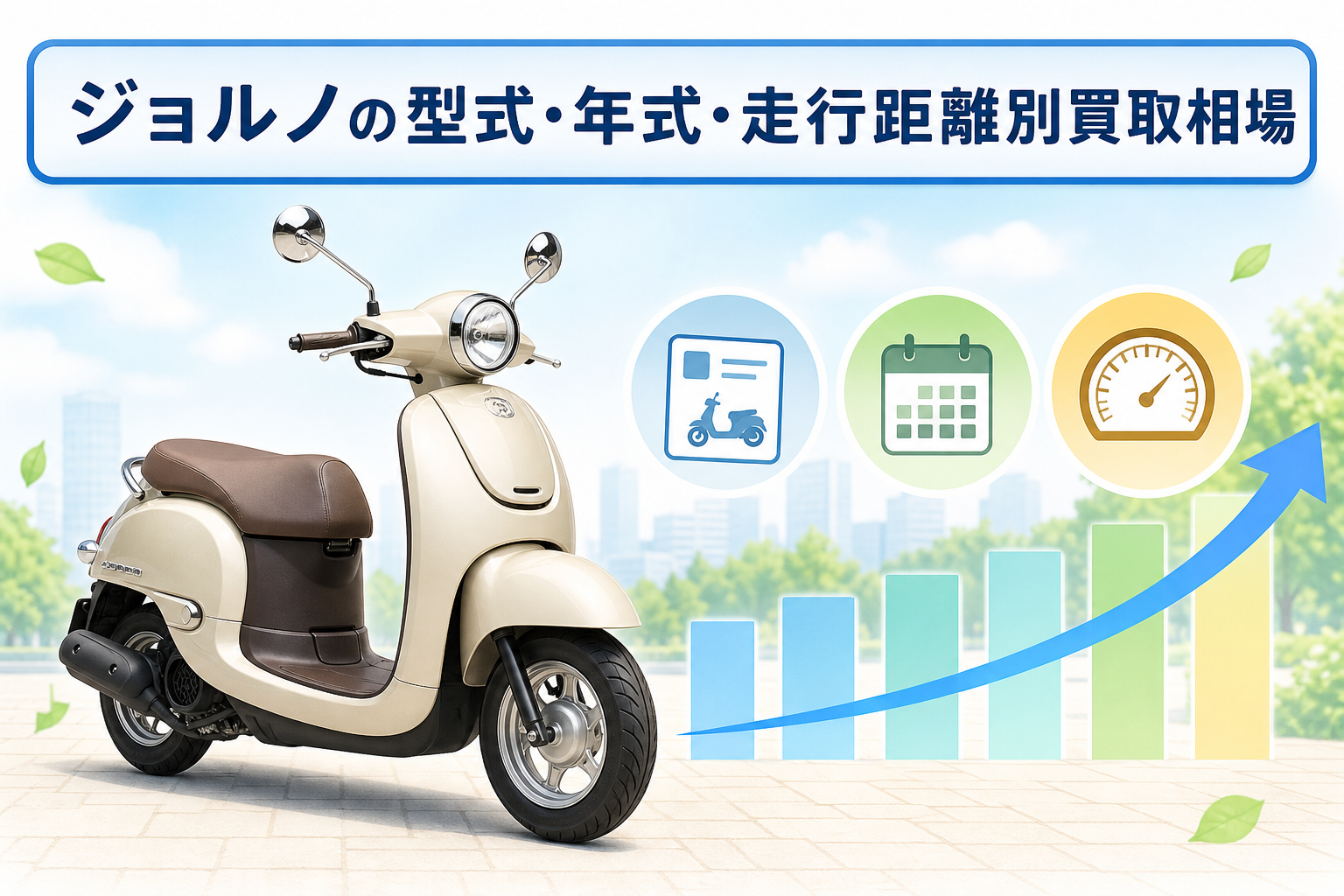 ジョルノの型式・年式・走行距離別買取相場