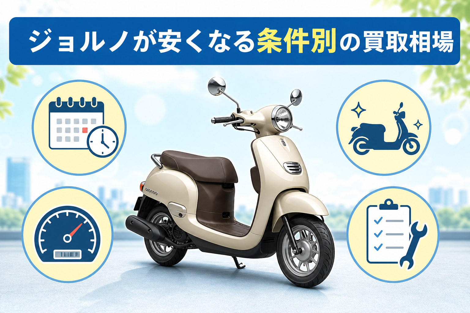 ジョルノが安くなる条件別の買取相場