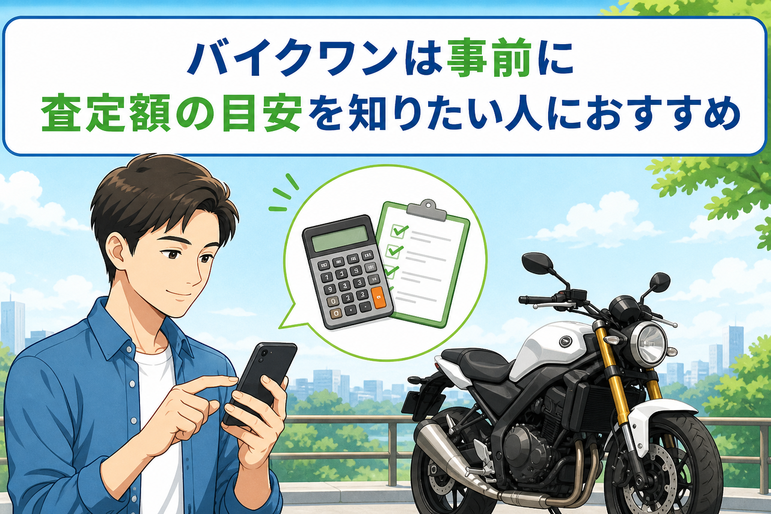 バイクワンは事前に査定額の目安を知りたい人におすすめ
