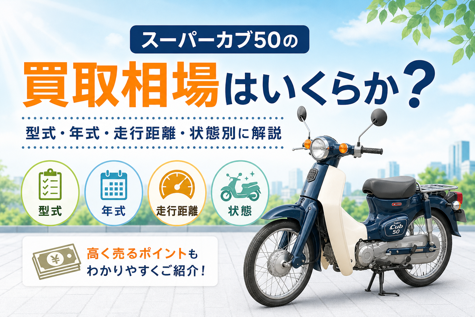 スーパーカブ50の買取相場はいくらか