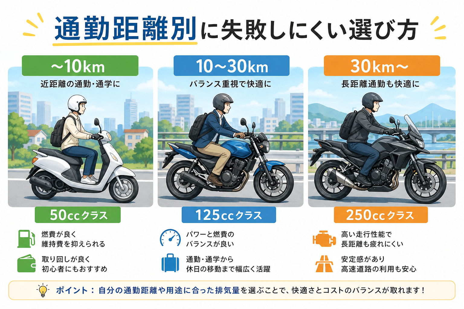 通勤距離別に失敗しにくい選び方
