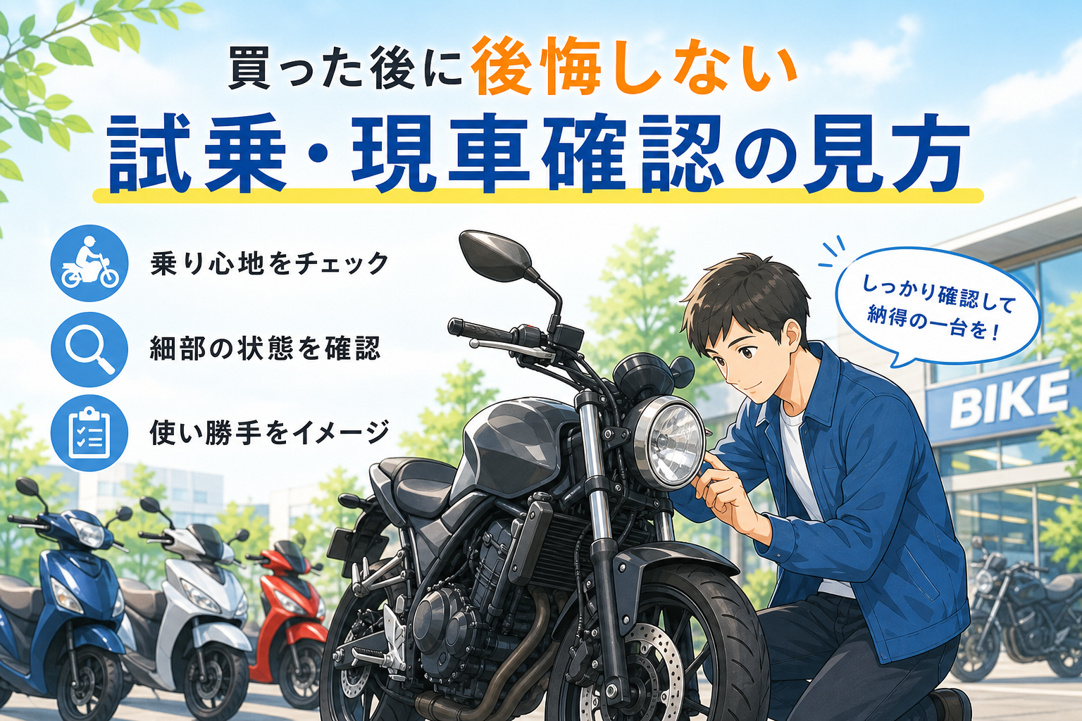 買った後に後悔しない試乗・現車確認の見方