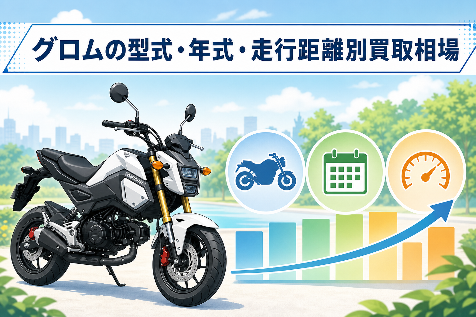 グロムの型式・年式・走行距離別買取相場