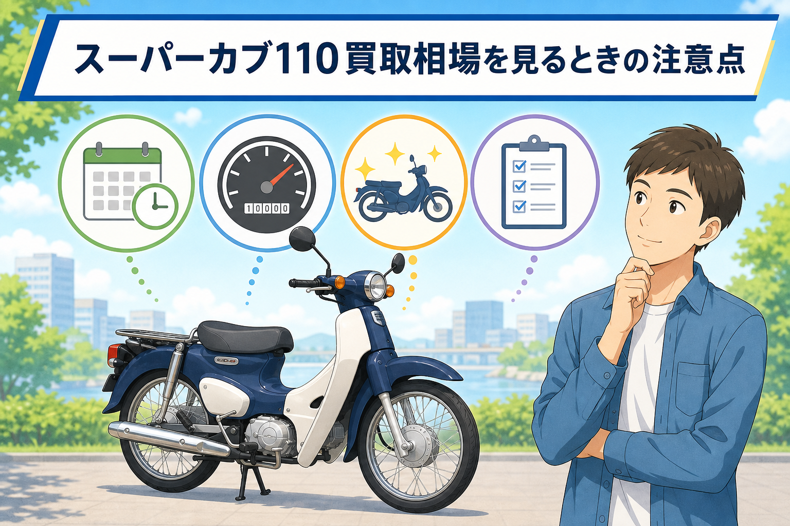 スーパーカブ110買取相場を見るときの注意点