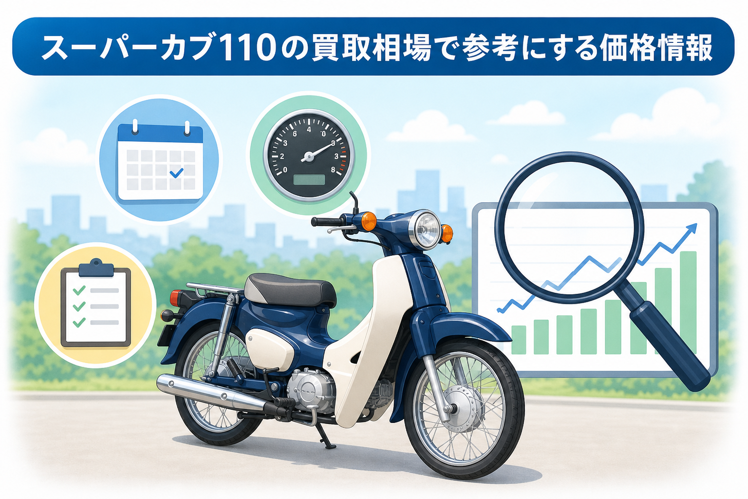 スーパーカブ110の買取相場で参考にする価格情報