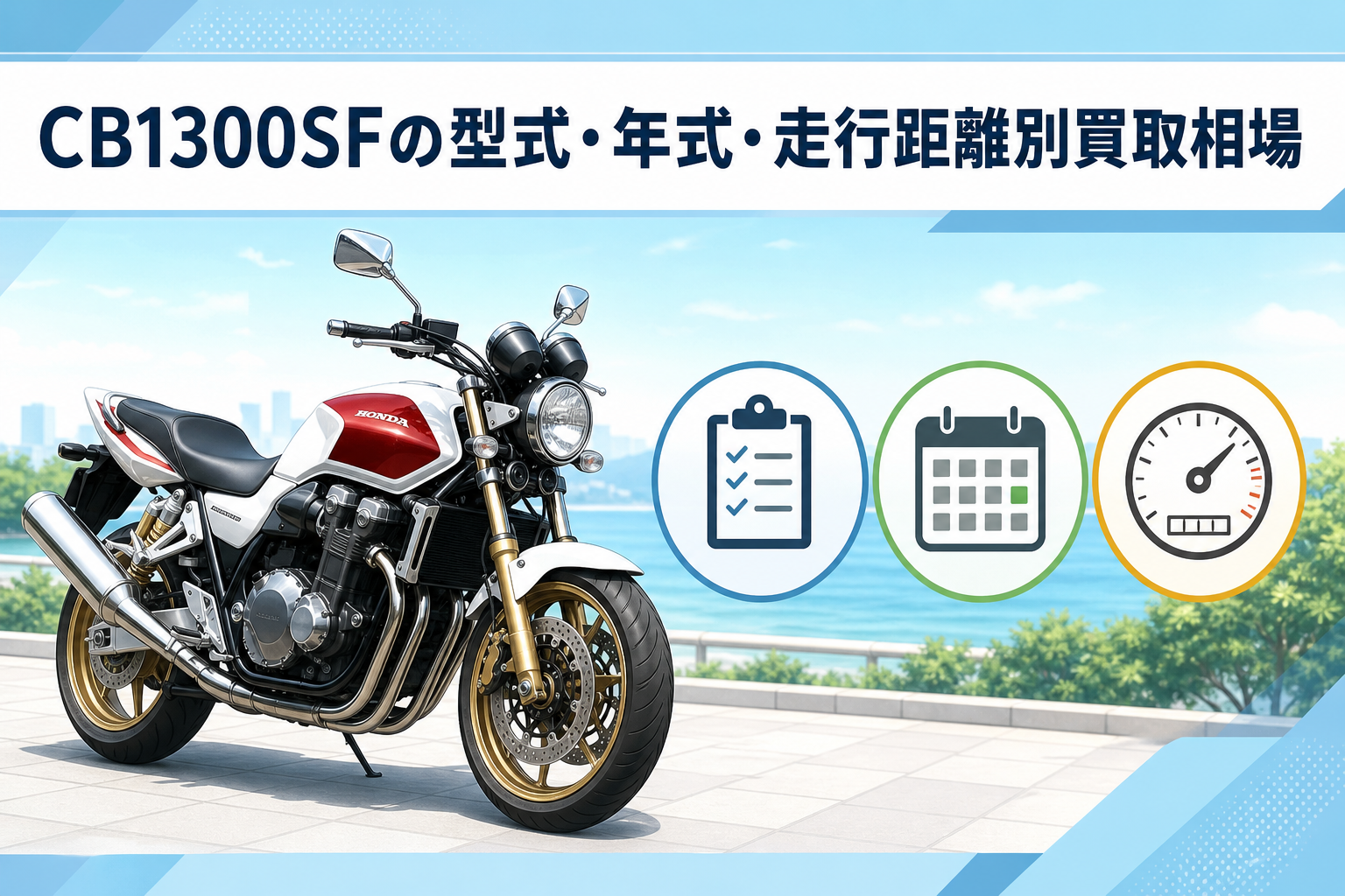 CB1300SFの型式・年式・走行距離別買取相場