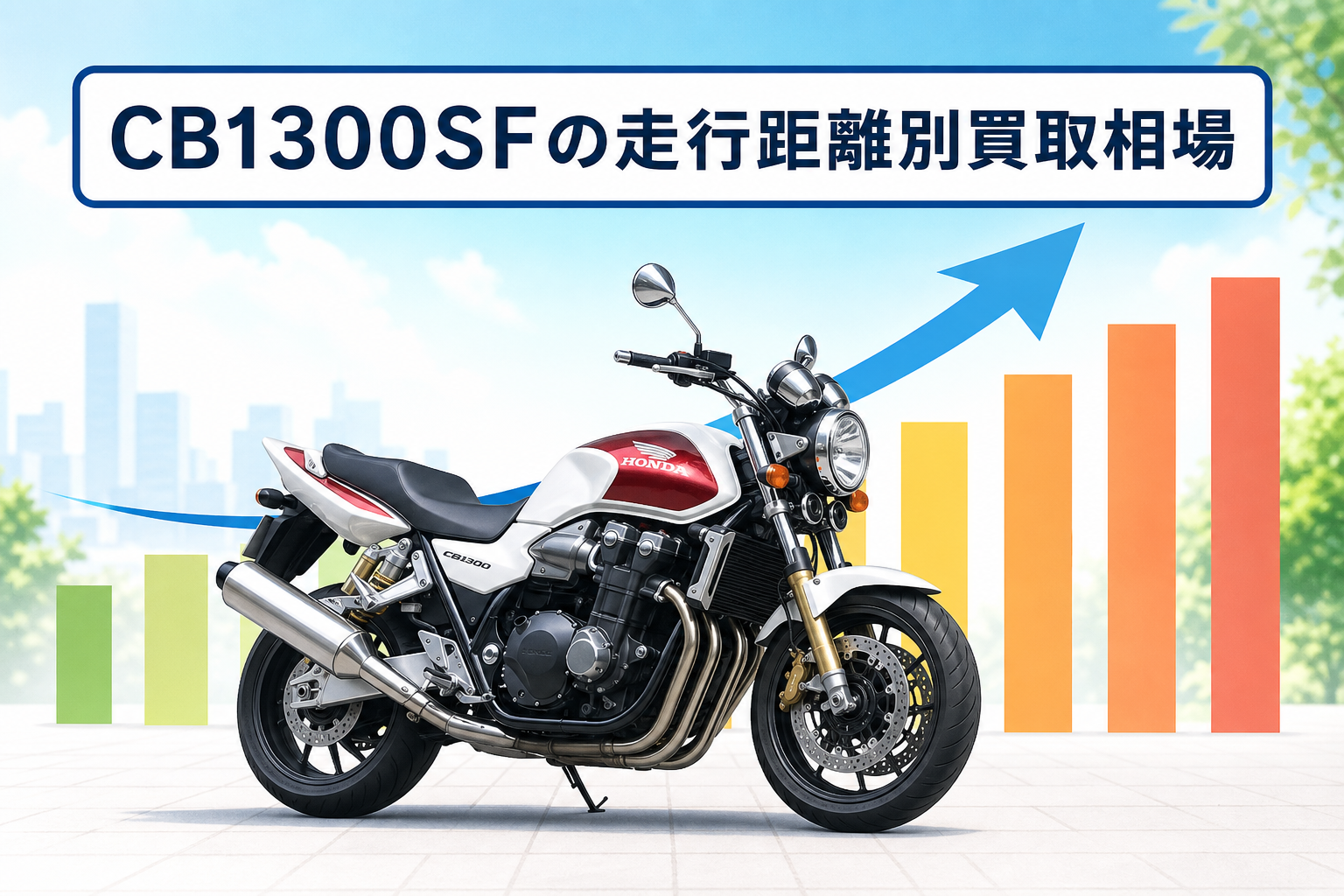 CB1300SFの走行距離別買取相場