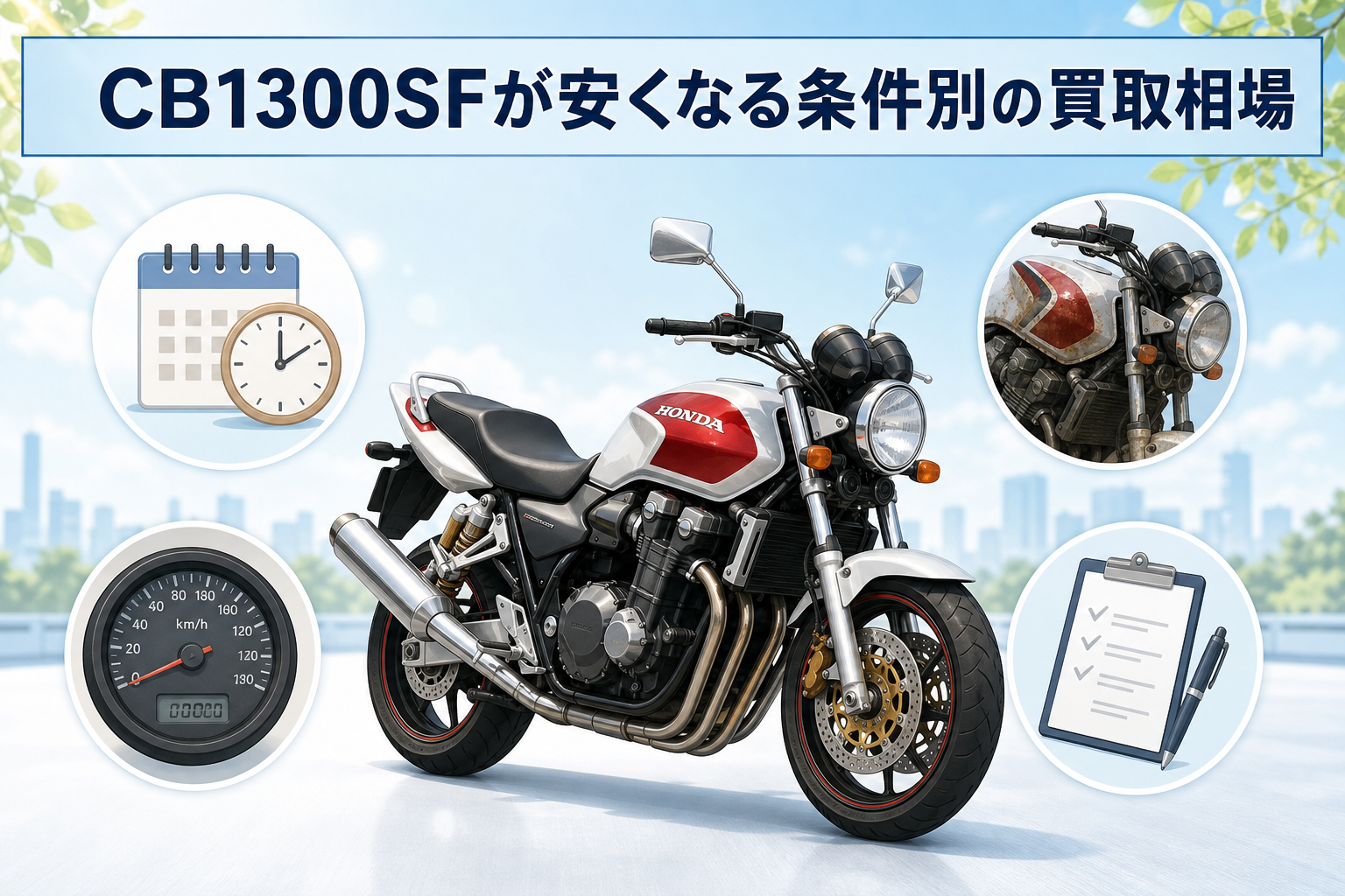 CB1300SFが安くなる条件別の買取相場