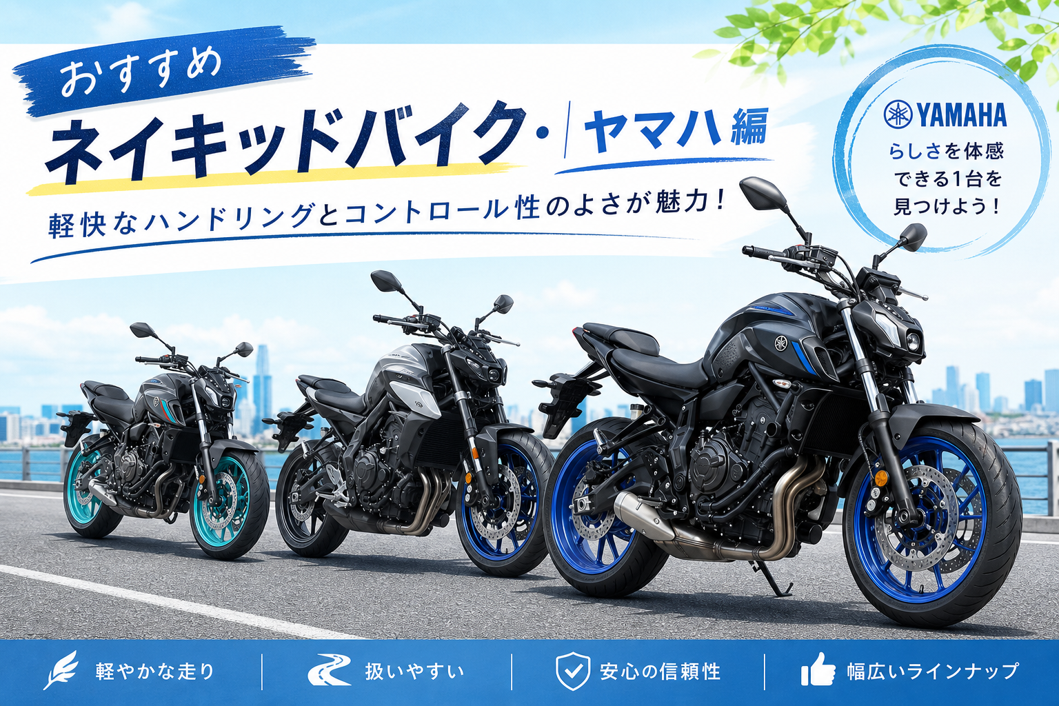 おすすめネイキッドバイク・ヤマハ編 | 軽快なハンドリングとコントロール性のよさが魅力!